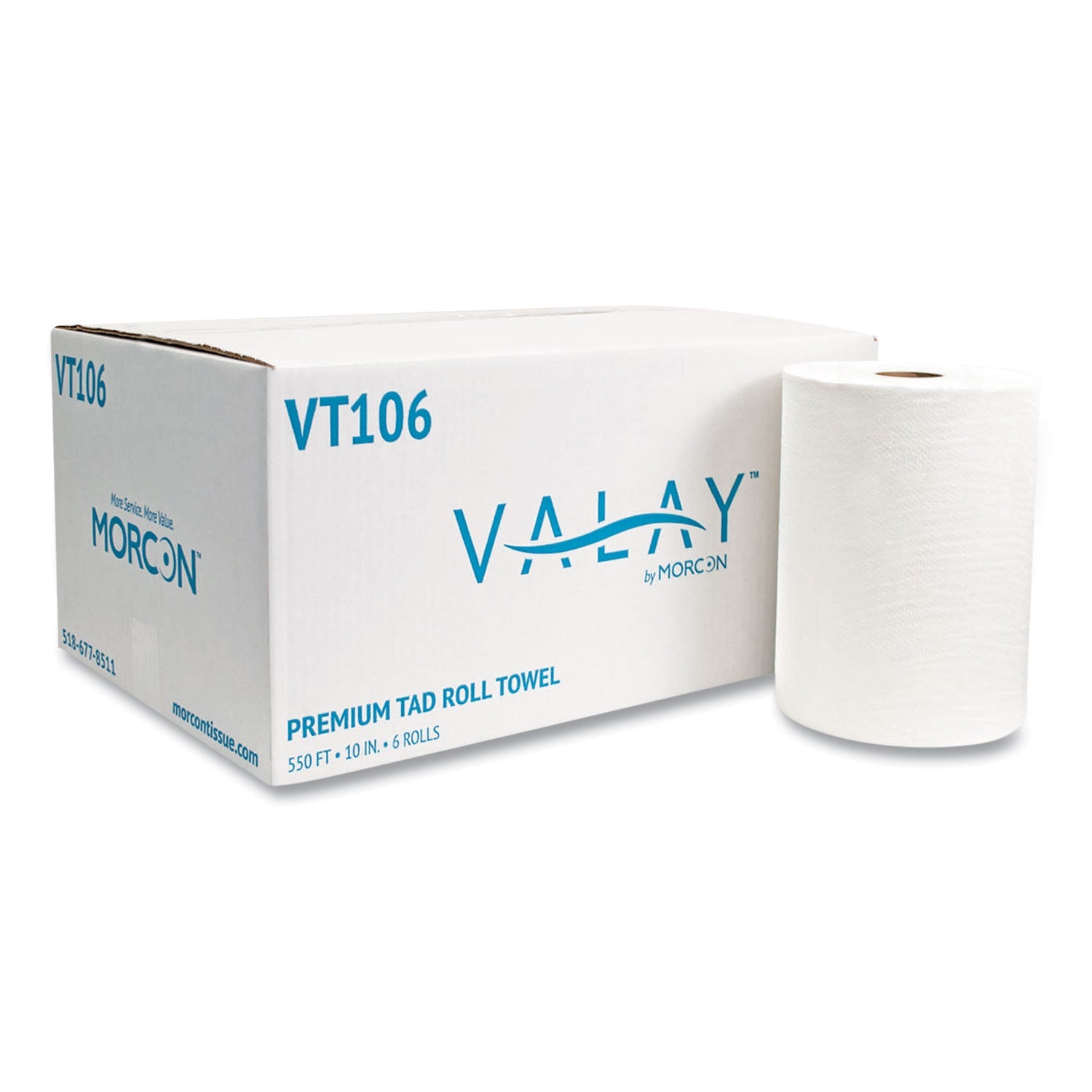10 Inch Tad Roll Towels | 6 Rolls | 550 Ft