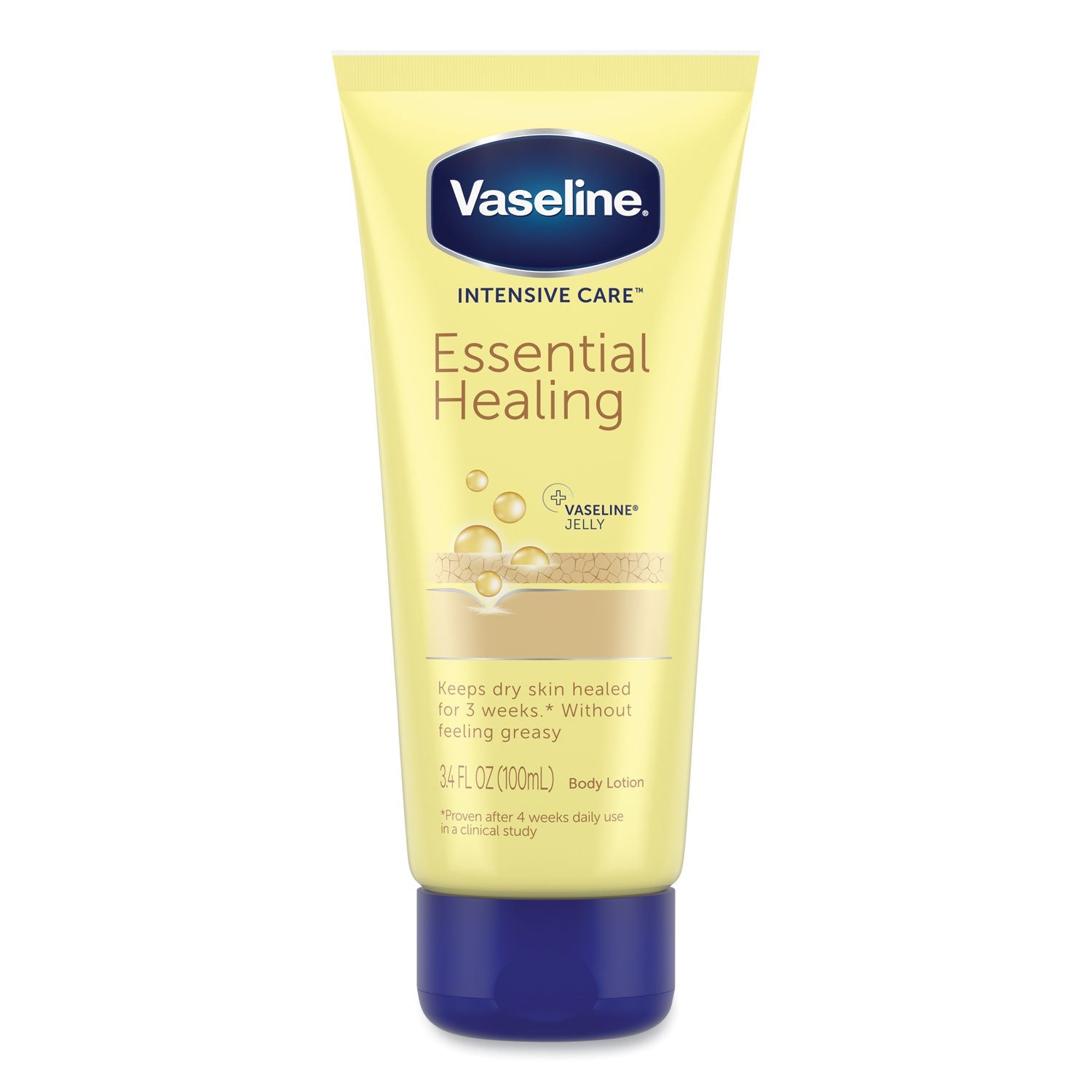 Vaseline® Intensive Care Essential Healing Body Lotion, 3.4 Oz Squeeze Tube, 12/carton