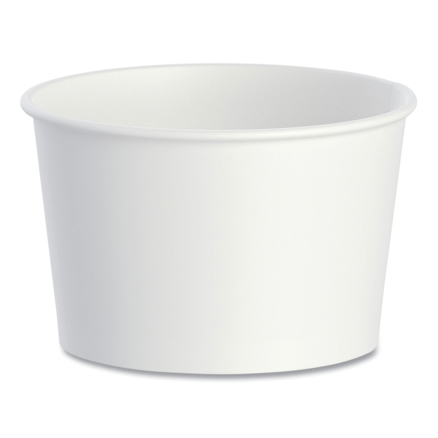 Double Poly Paper Food Containers | 8oz White