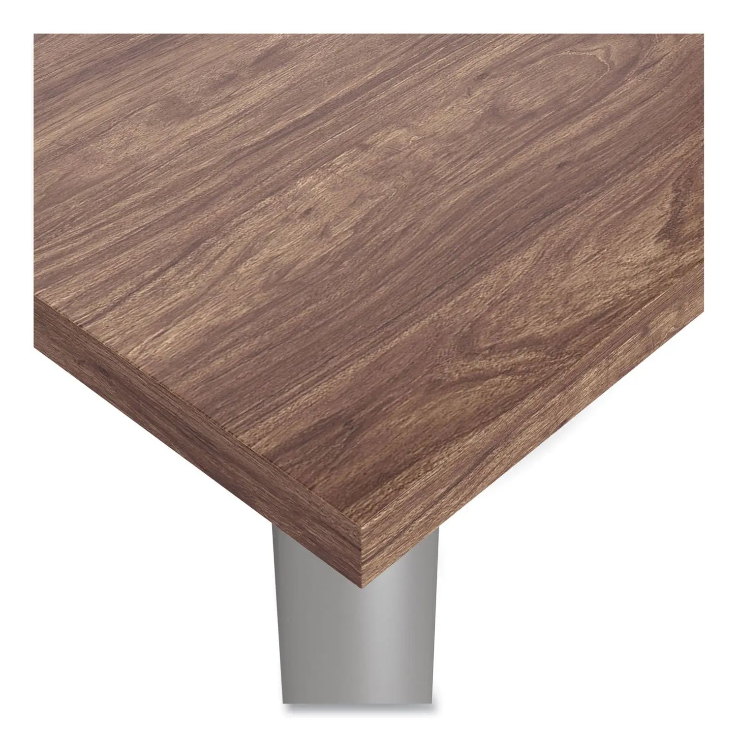 Union & Scale™ Essentials Writing Table-Desk With Integrated Power Management, 59.7" X 29.3" X 28.8", Espresso/aluminum