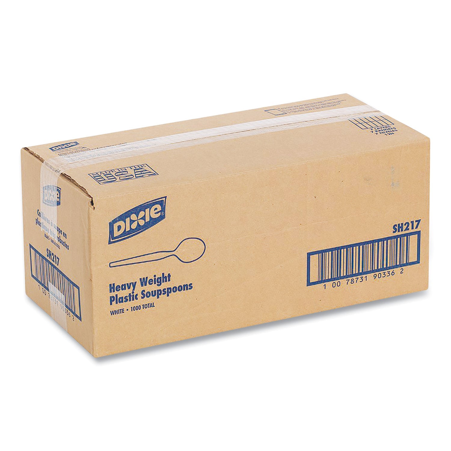 Dixie® Plastic Cutlery, Heavyweight Soup Spoon, White, 1,000/Carton