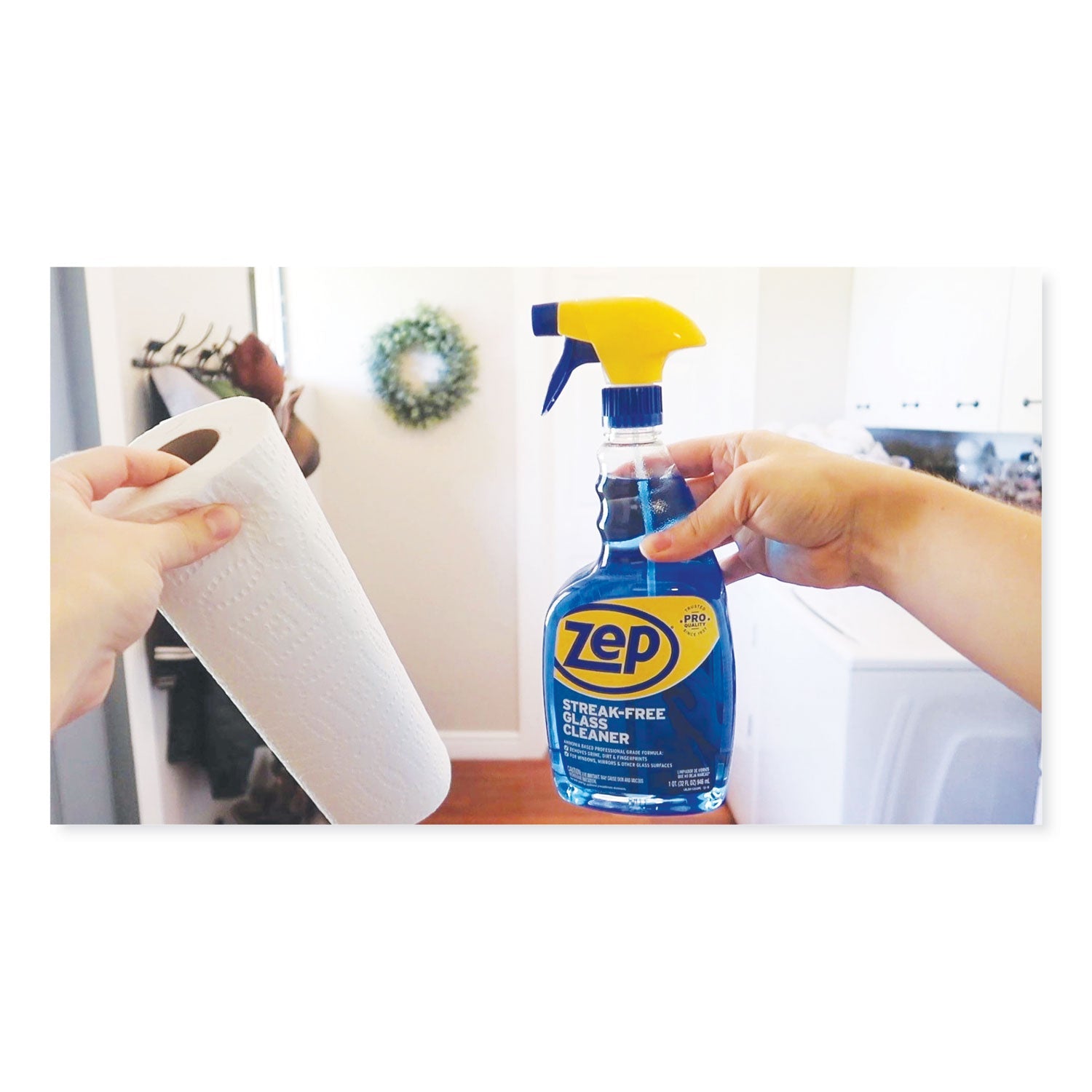 Zep Commercial® Streak-Free Glass Cleaner, Pleasant Scent, 32 Oz Spray Bottle