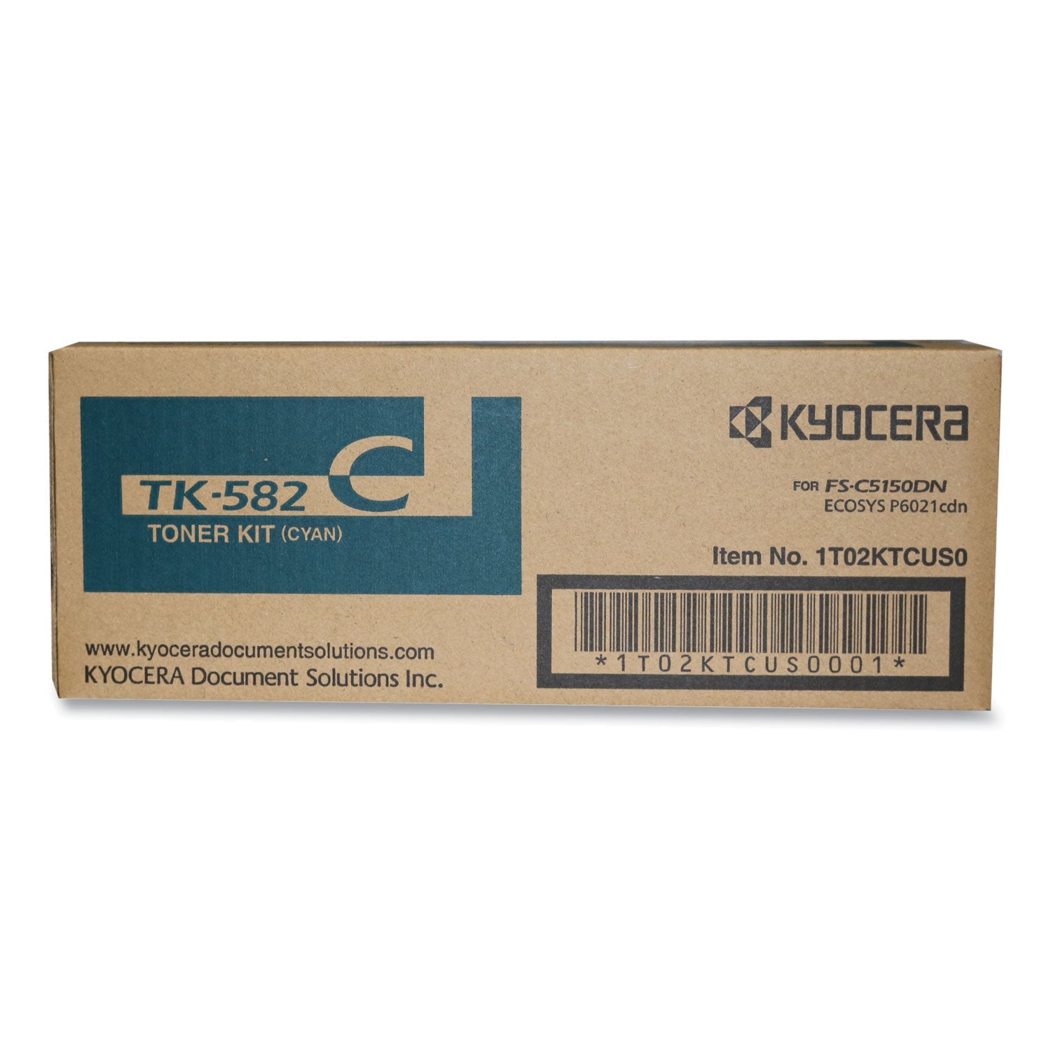 Kyocera Tk582c High-Yield Toner, 2,800 Page-Yield, Cyan
