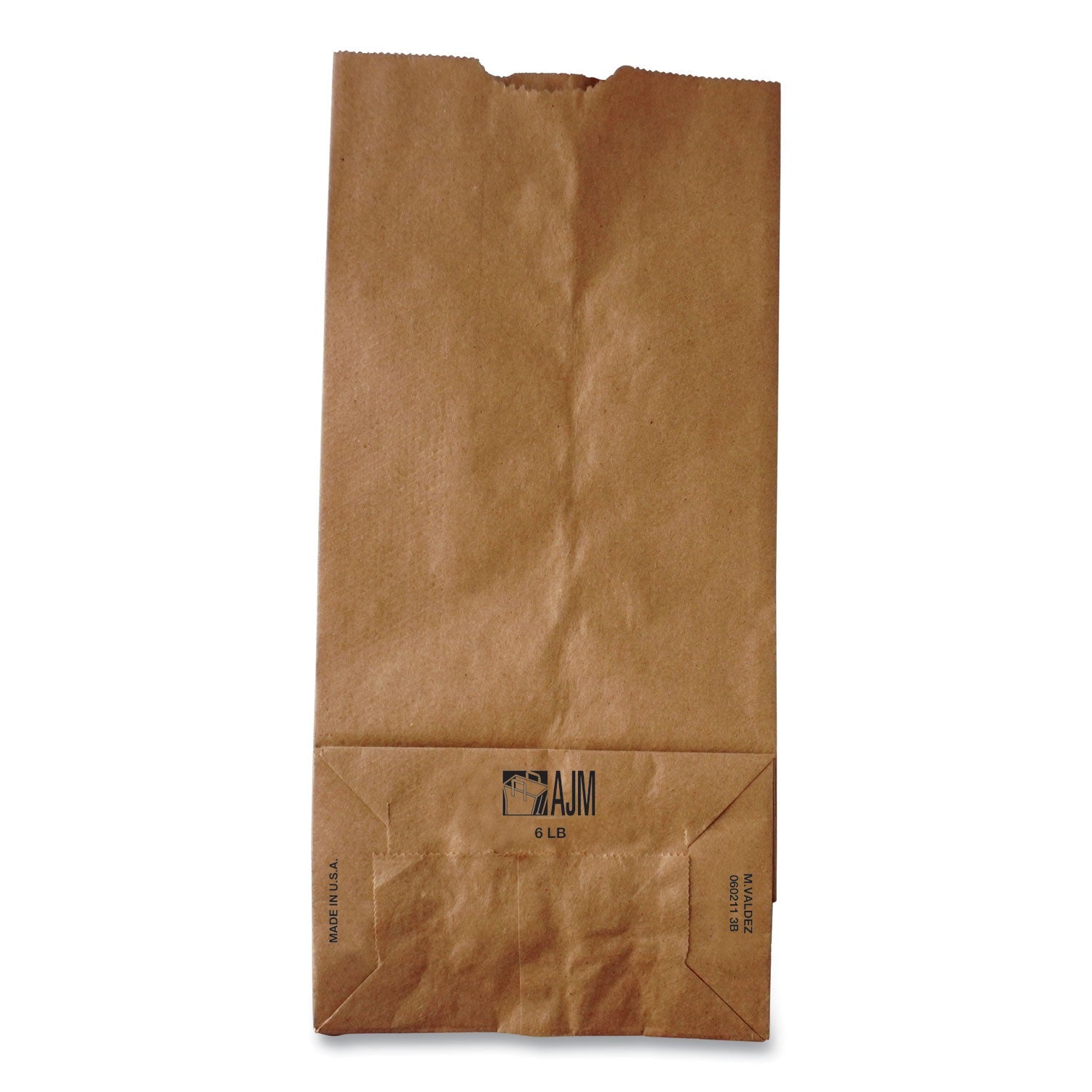 Ross & Wallace Paper Products Grocery Paper Bags, #6 Size, 5.88" x 3.63" x 11", Natural, 500/Bundle