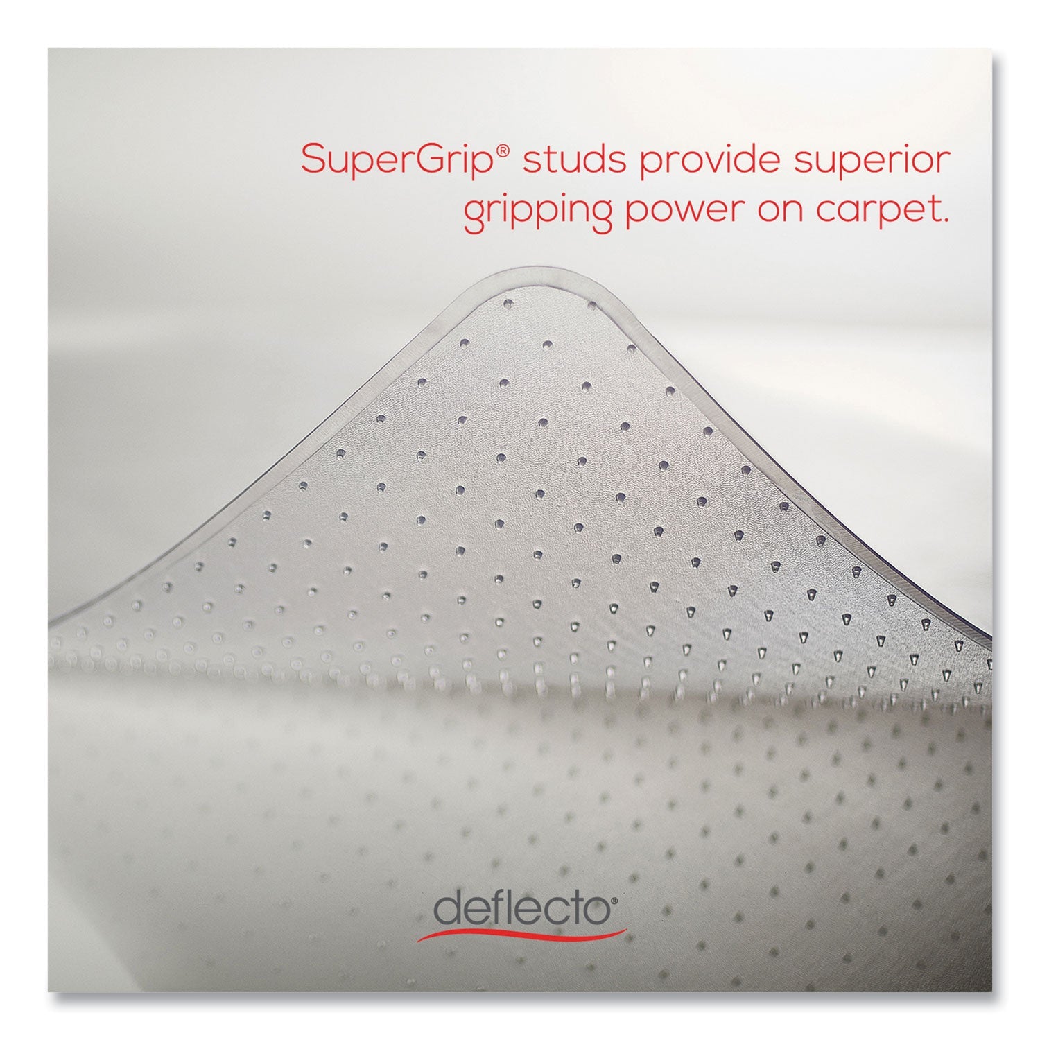 deflecto® Antimicrobial Chair Mat, Medium Pile Carpet, 60 X 46, Rectangular, Clear