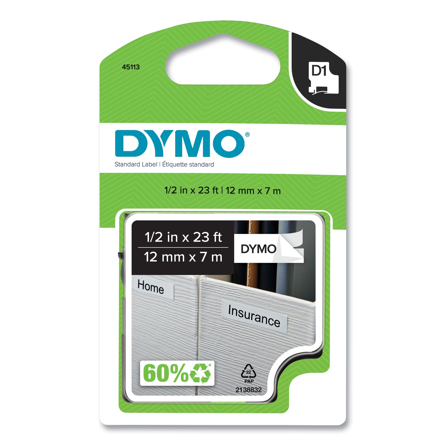 Label Tape | DYMO® D1 Removable 0.5" White