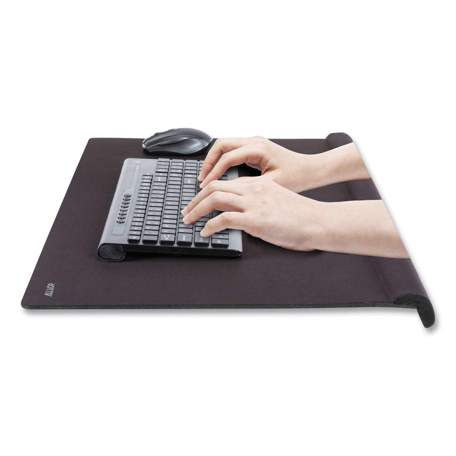Allsop® ErgoEdge Wrist Rest Deskpad, 29.5 x 16.5, Black - Bloom Skins