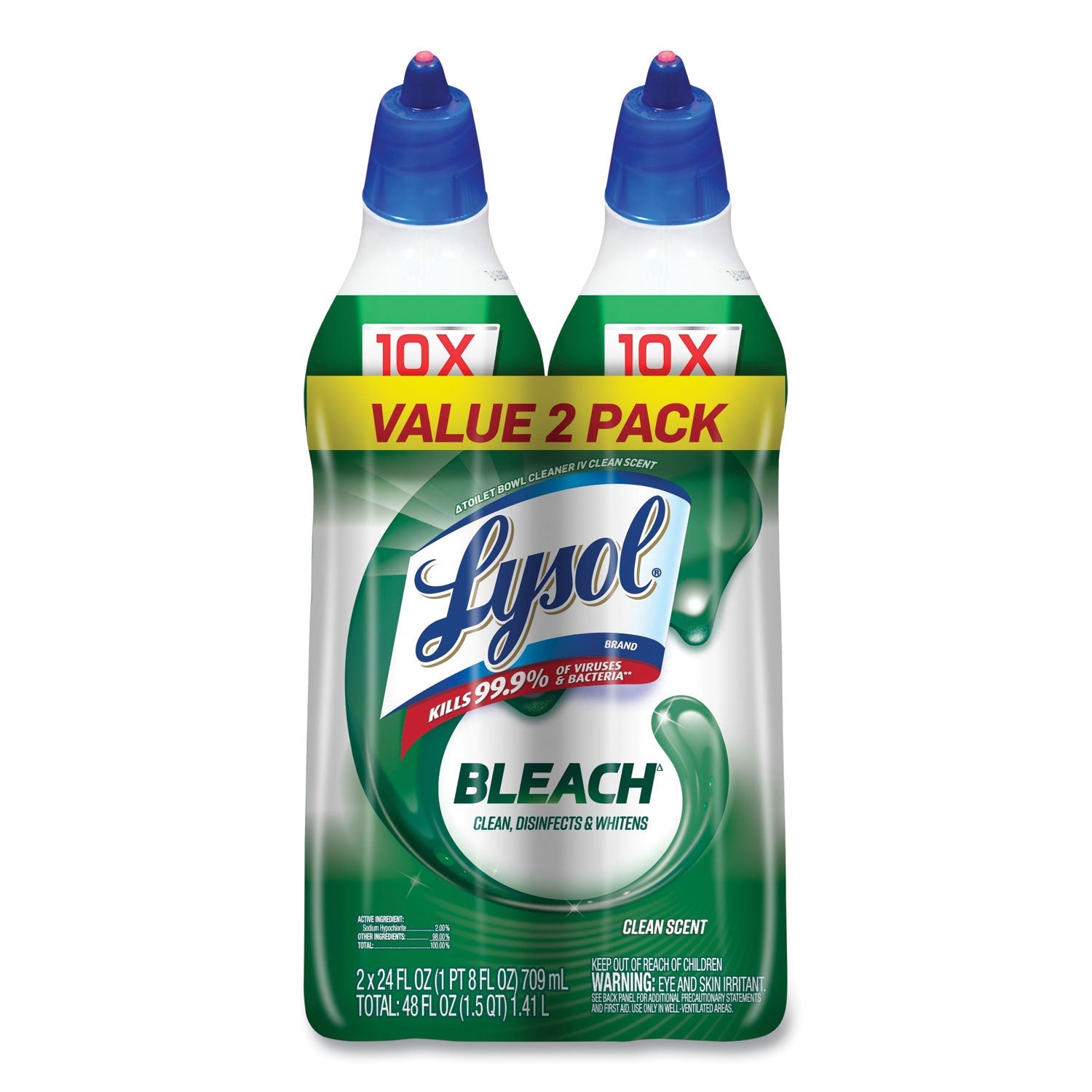 LYSOL® Brand Disinfectant Toilet Bowl Cleaner With Bleach, 24 Oz, 8/carton