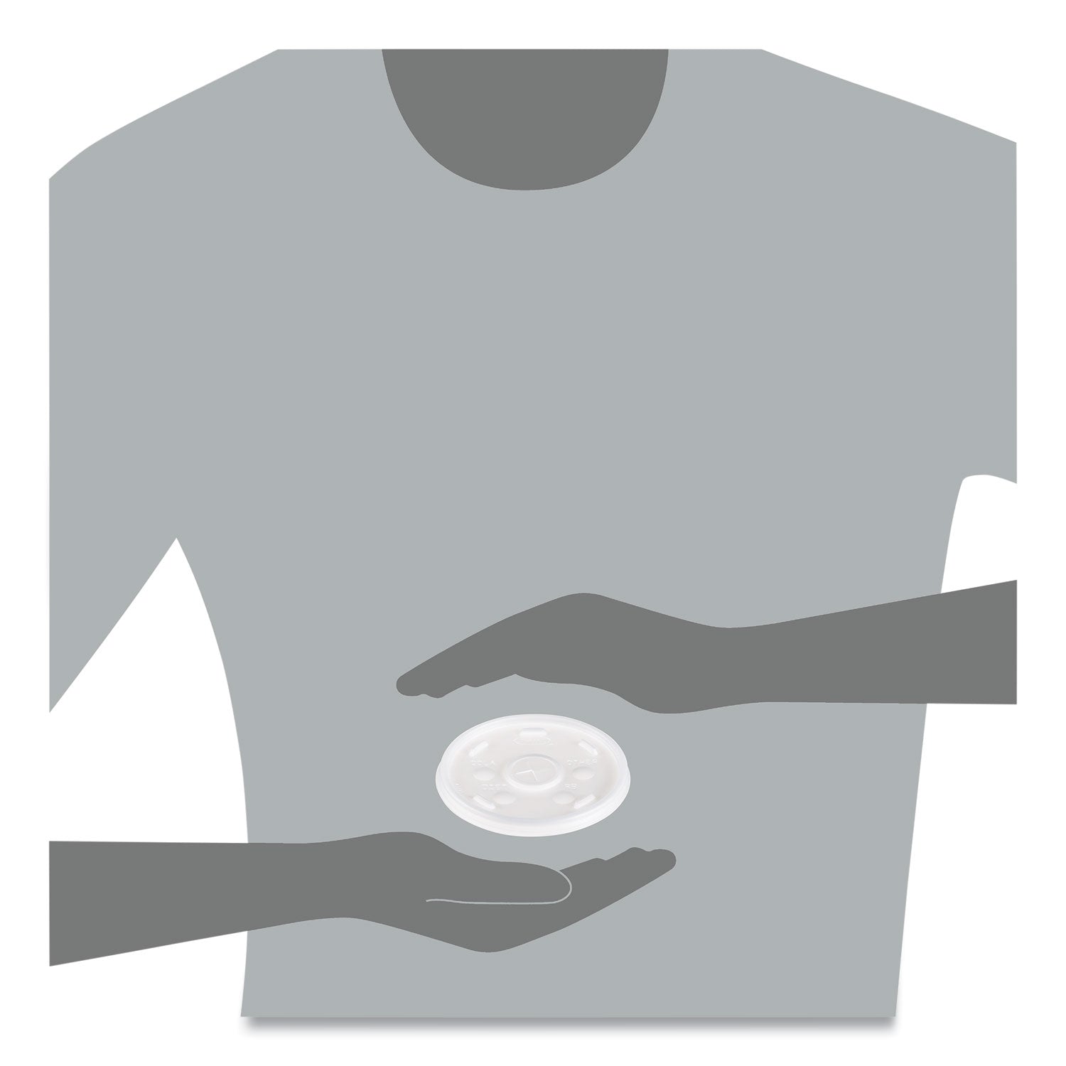 Dart® Plastic Lids, Straw-Slot Lid, Fits 12 oz to 24 oz Hot/Cold Foam Cups, Translucent, 100/Pack, 10 Packs/Carton