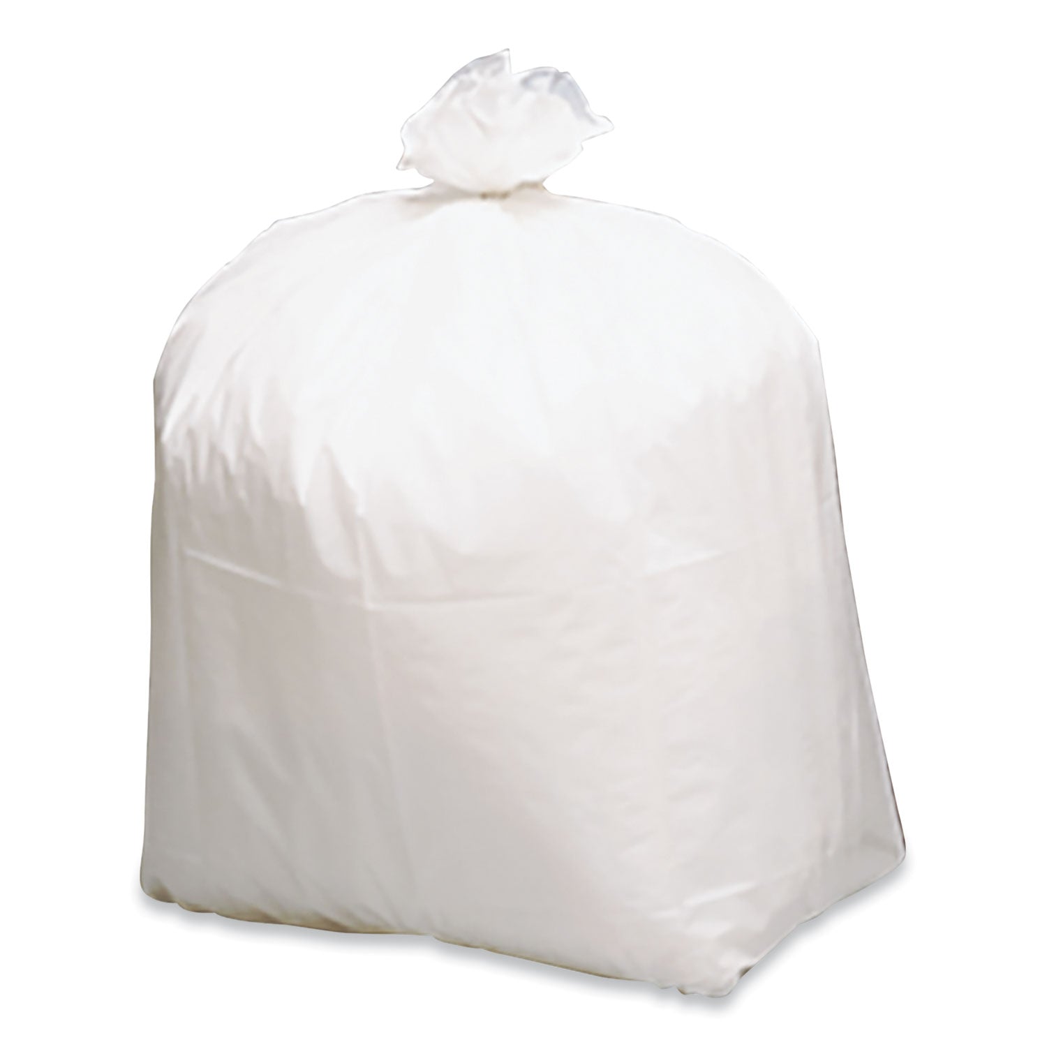 Earthsense® Commercial Linear-Low-Density Recycled Tall Kitchen Bags, Open-Face, 13 gal, 24" x 33", White, 15 Bags/Roll, 10 Rolls/Box
