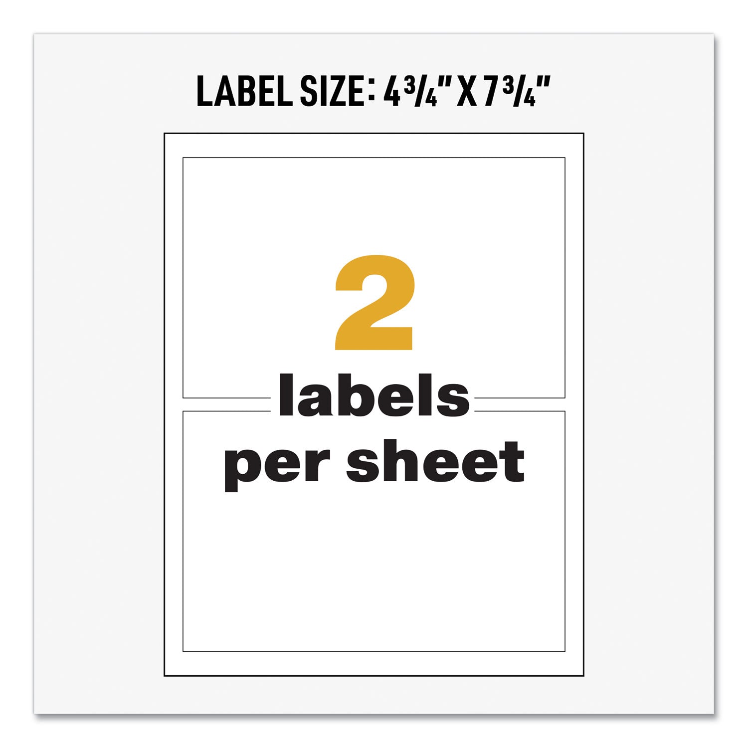 Avery® Ultraduty Ghs Chemical Waterproof And Uv Resistant Labels, 4.75 X 7.75, White, 2/sheet, 50 Sheets/box