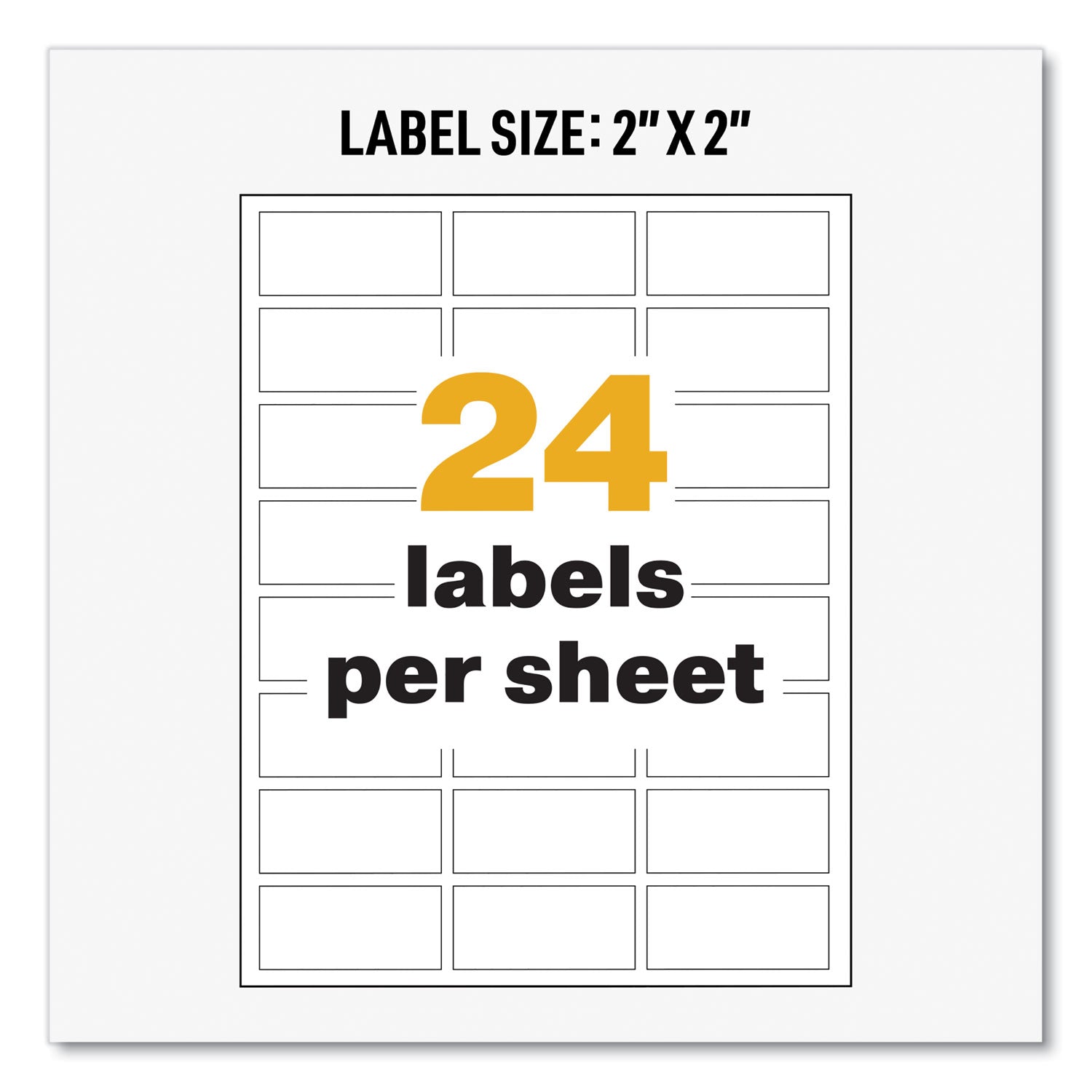 Avery® Ultraduty Ghs Chemical Waterproof And Uv Resistant Labels, 1 X 2.5, White, 24/sheet, 25 Sheets/pack