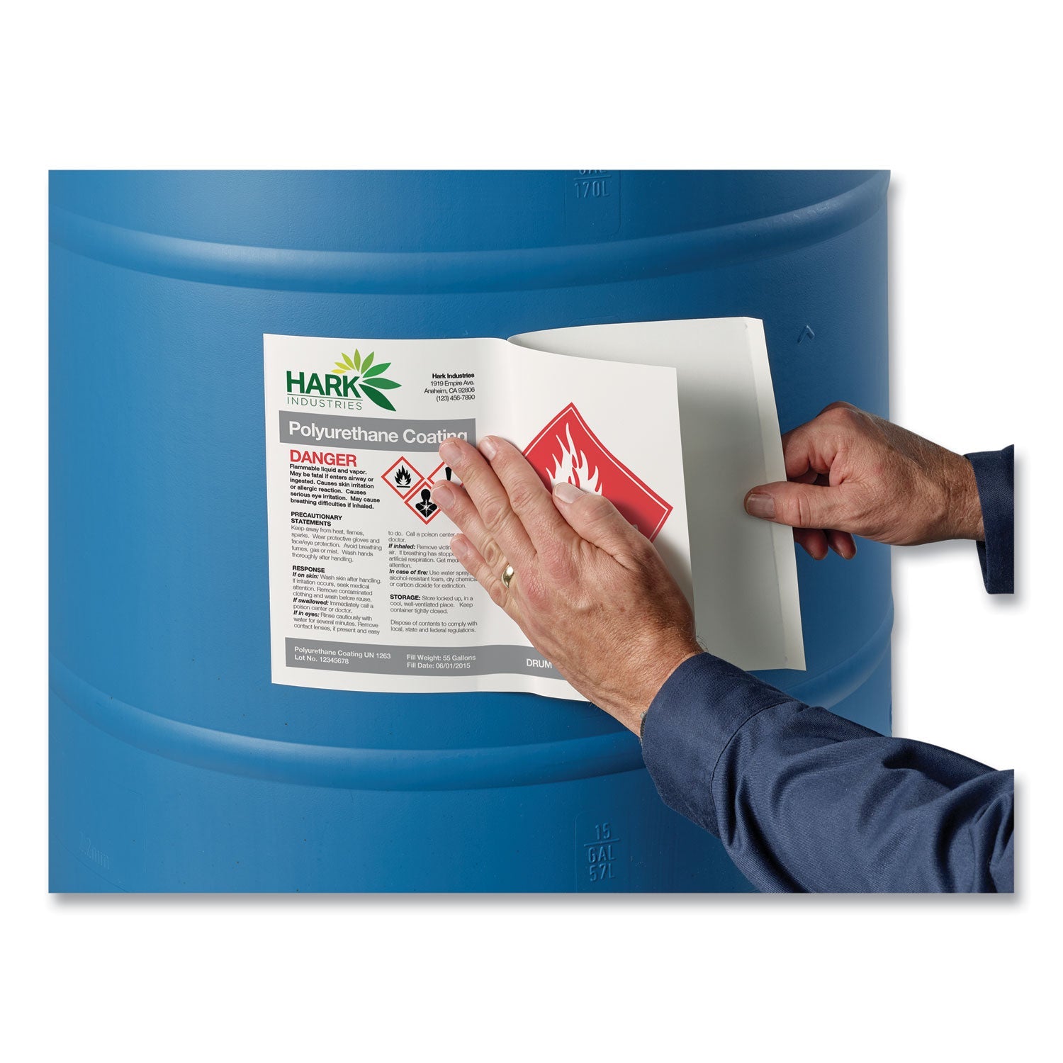 Avery® Ultraduty Ghs Chemical Waterproof And Uv Resistant Labels, 8.5 X 11, White, 50/pack