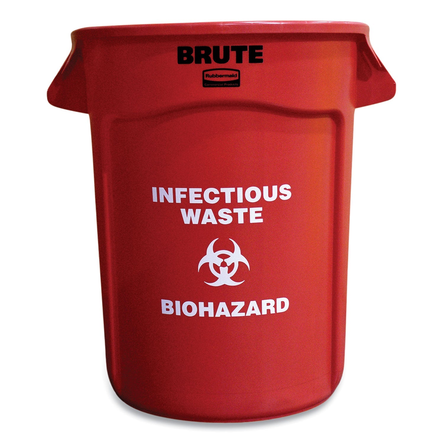 Vented Round Brute Container | Biohazard, 32 gal