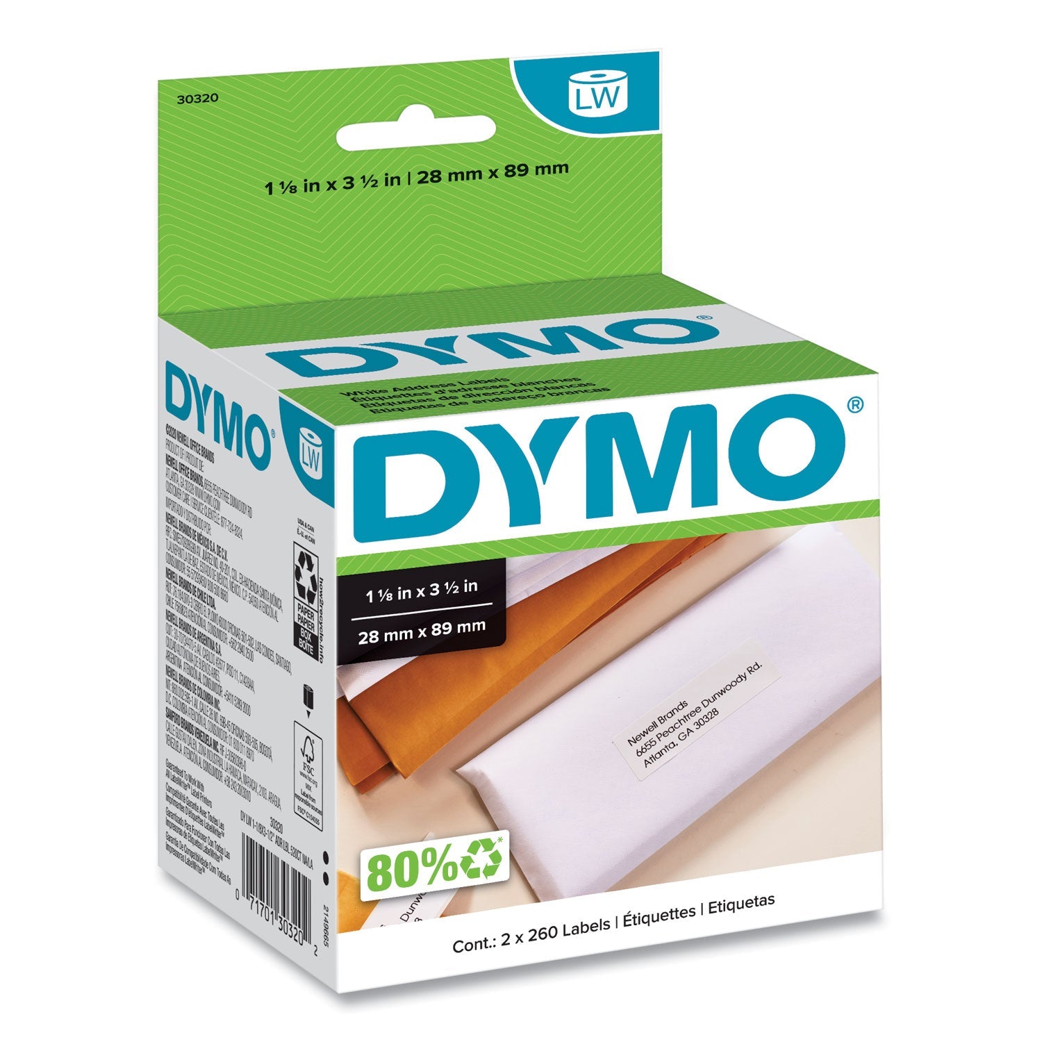 DYMO Labelwriter Address Labels | White 2 Rolls