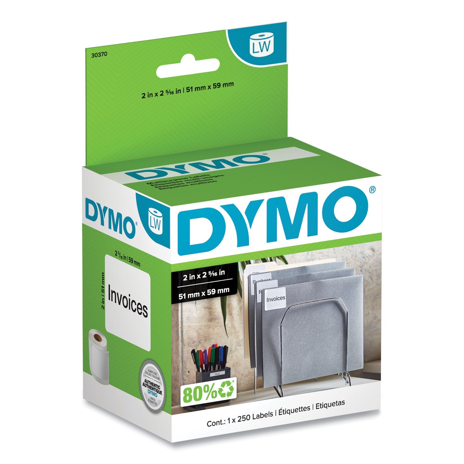 DYMO Labelwriter Multipurpose Labels | 2"x2.31"