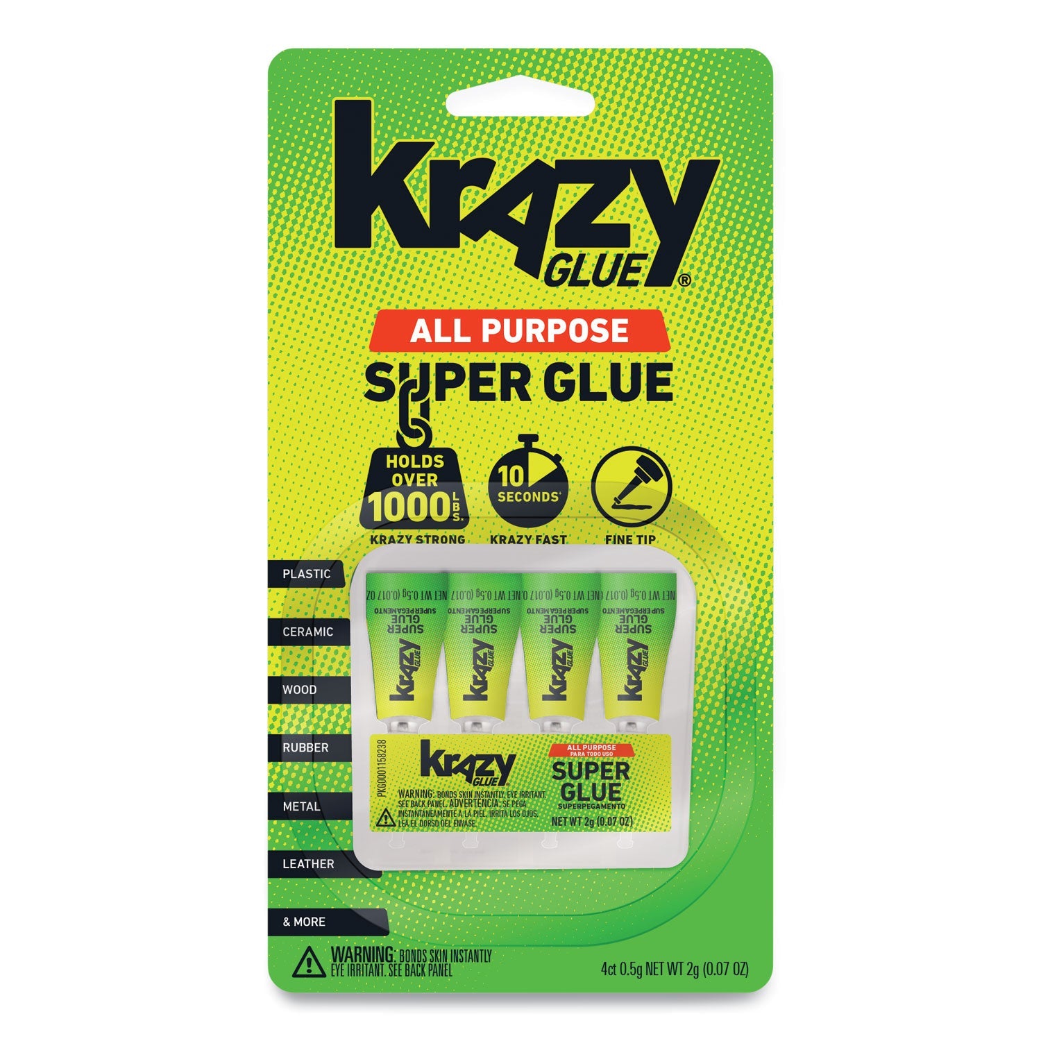 Single-Use Krazy Glue Tubes | .07 Oz | 4-Pack