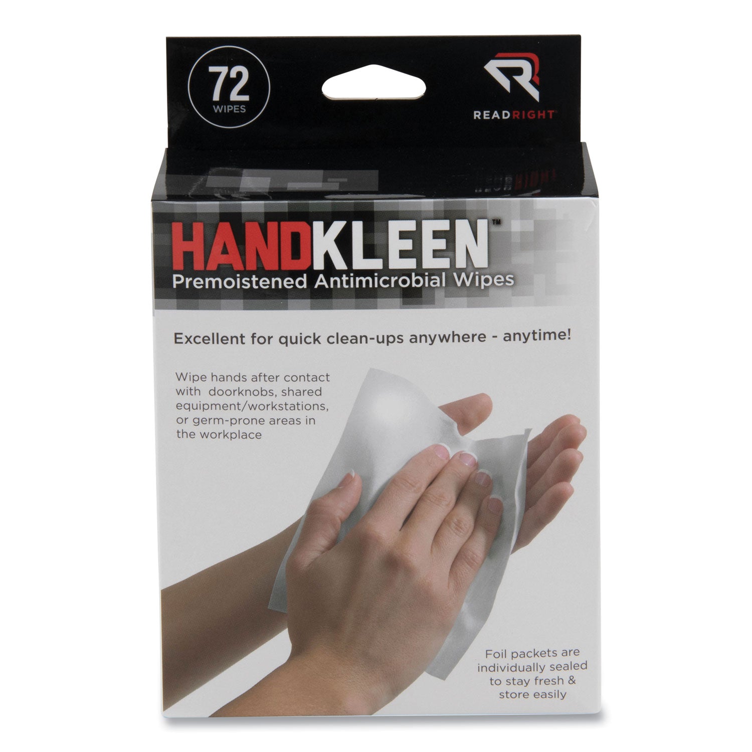 Read Right HandKleen Antibacterial Wipes | 72/Box