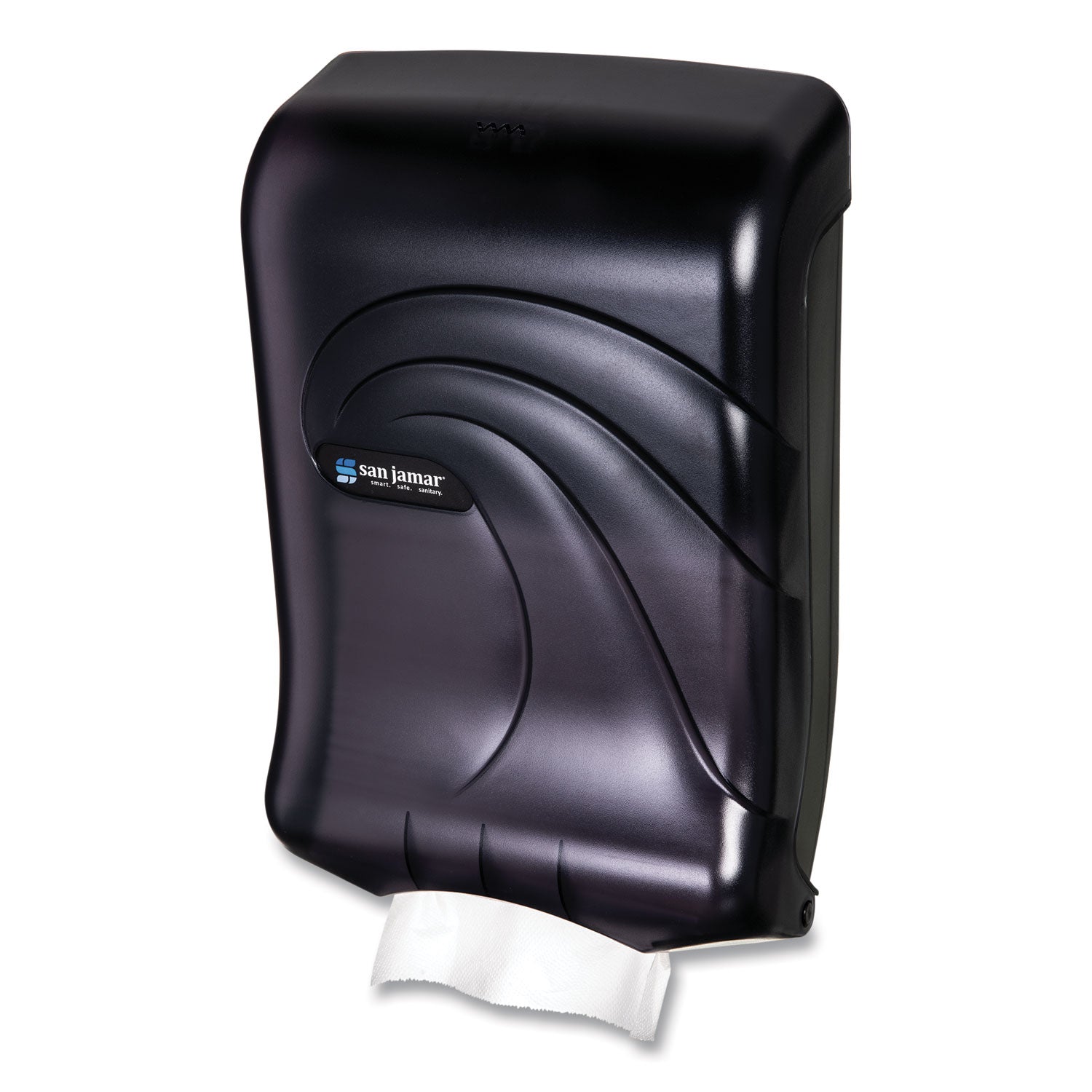 San Jamar® Ultrafold Multifold/c-Fold Towel Dispenser, Oceans, 11.75 X 6.25 X 18, Transparent Black Pearl