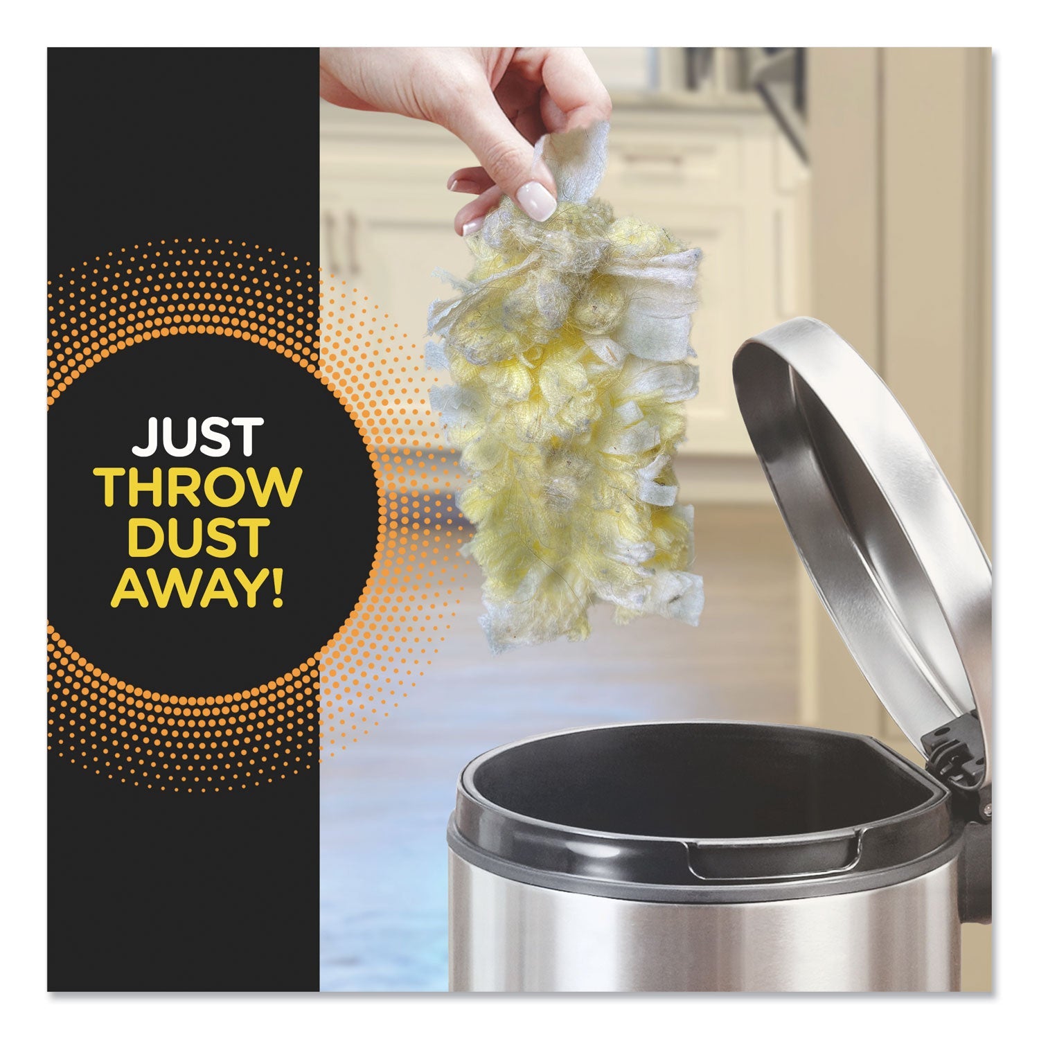 Swiffer® Heavy Duty Dusters Refill, Dust Lock Fiber, Yellow, 6/box