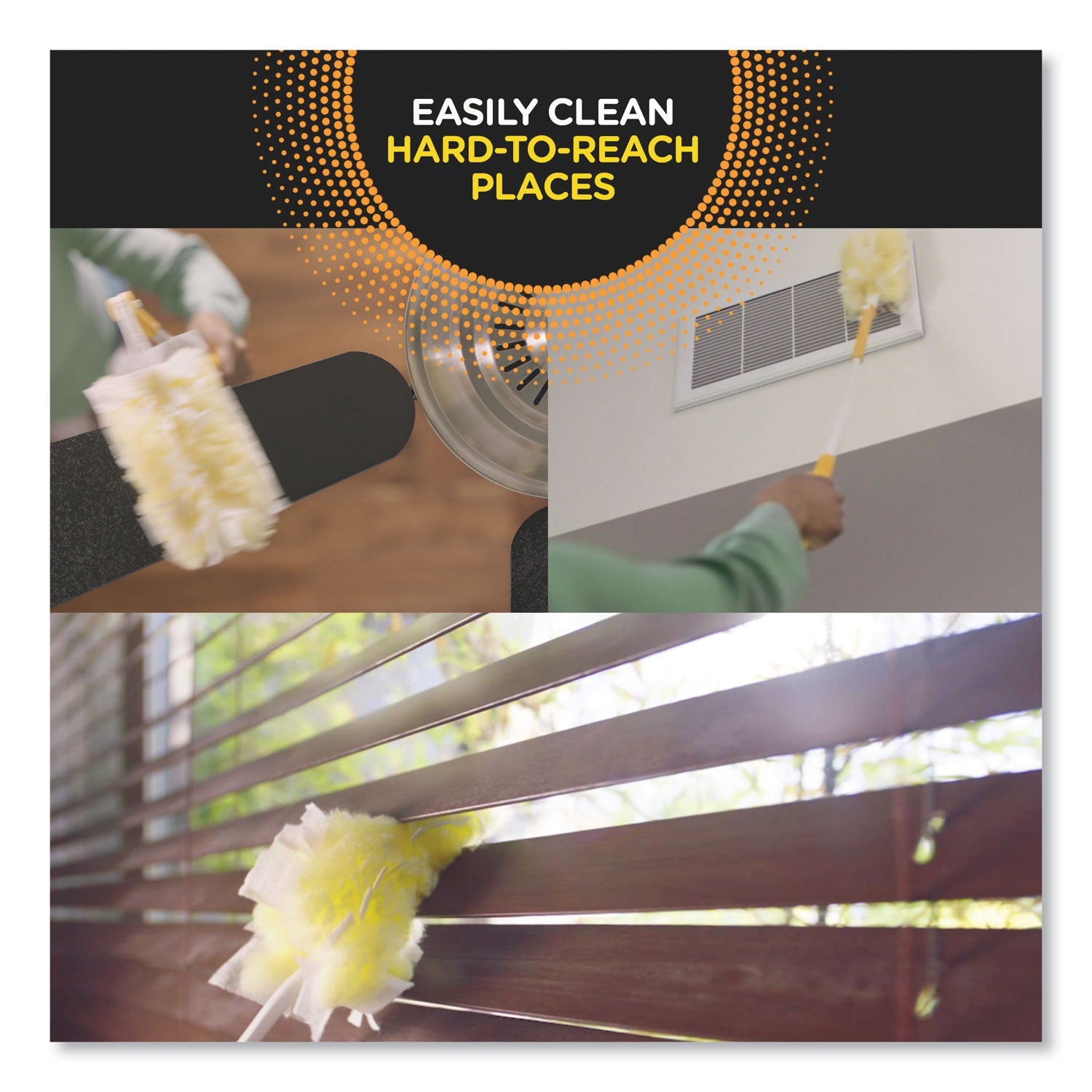 Swiffer® Heavy Duty Dusters With Extendable Handle, 14" To 3 Ft Handle, 1 Handle And 3 Dusters/kit