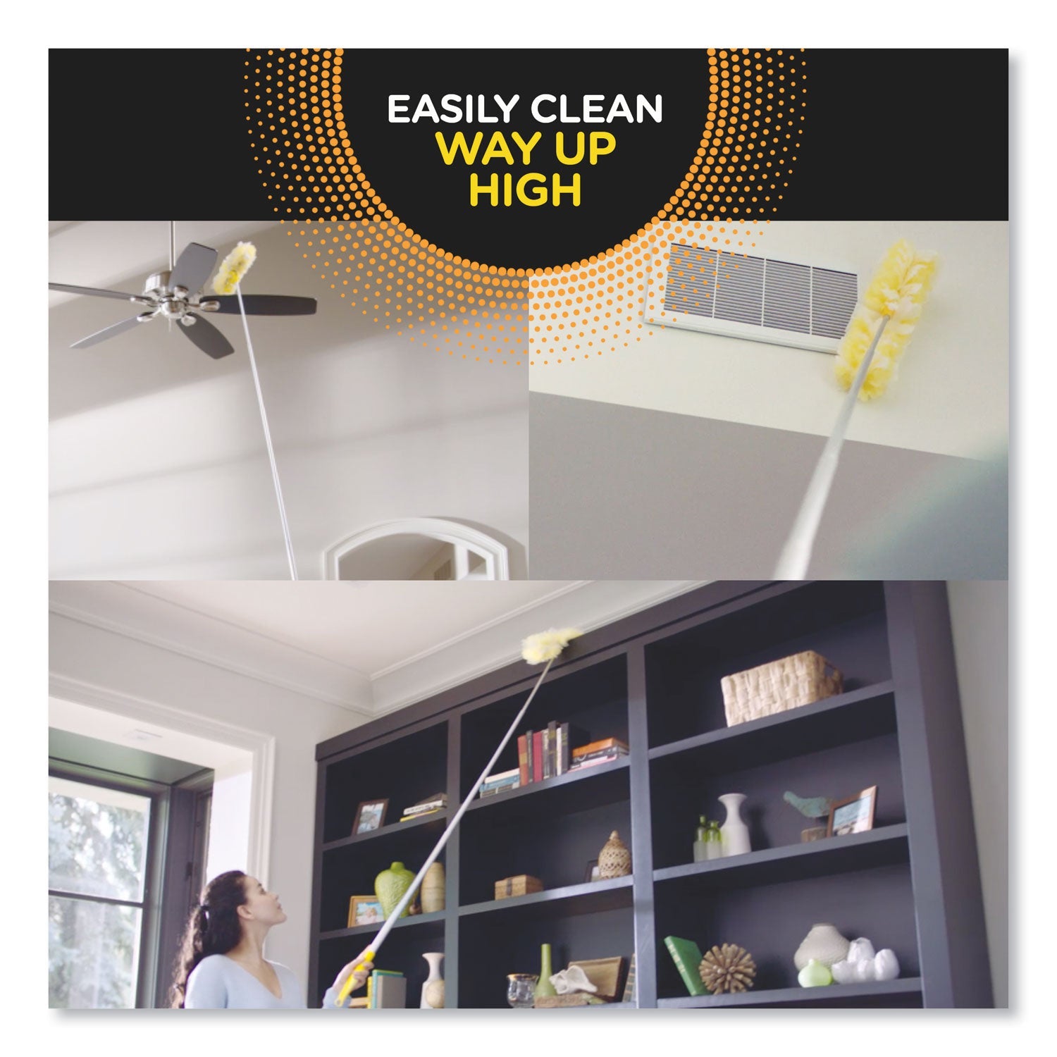 Swiffer® Heavy Duty Dusters With Extendable Handle, 14" To 3 Ft Handle, 1 Handle And 3 Dusters/kit