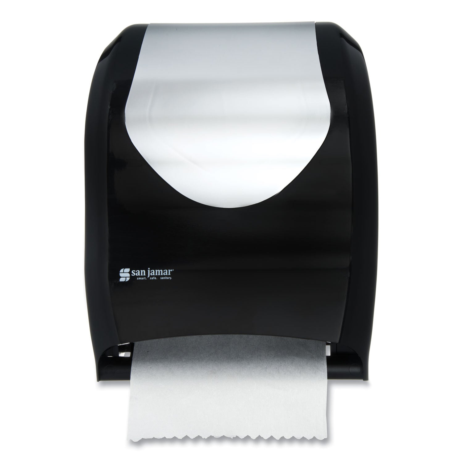 San Jamar® Tear-N-Dry Touchless Roll Towel Dispenser, 16.75 X 10 X 12.5, Black/silver - Bloom Skins