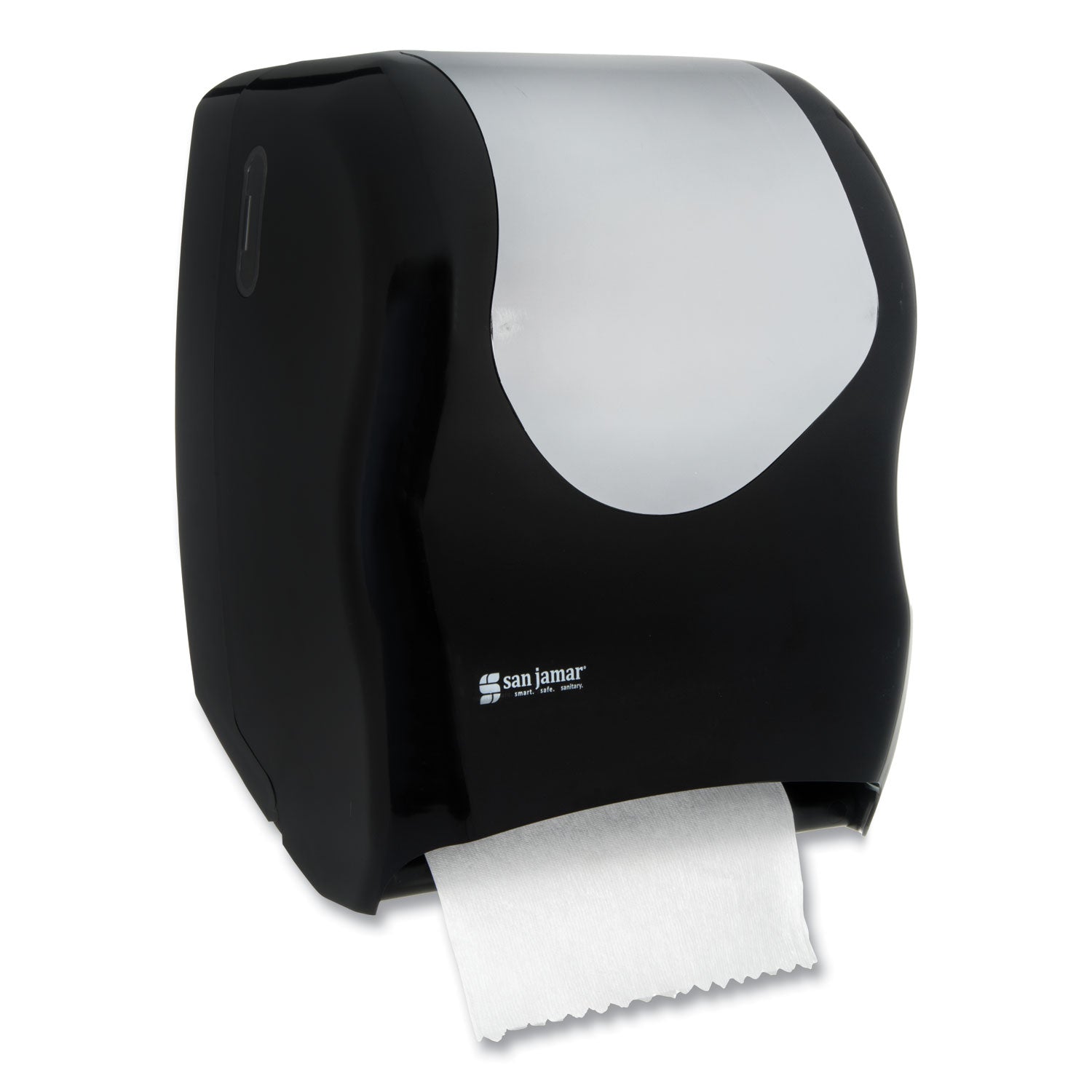San Jamar® Tear-N-Dry Touchless Roll Towel Dispenser, 16.75 X 10 X 12.5, Black/silver - Bloom Skins