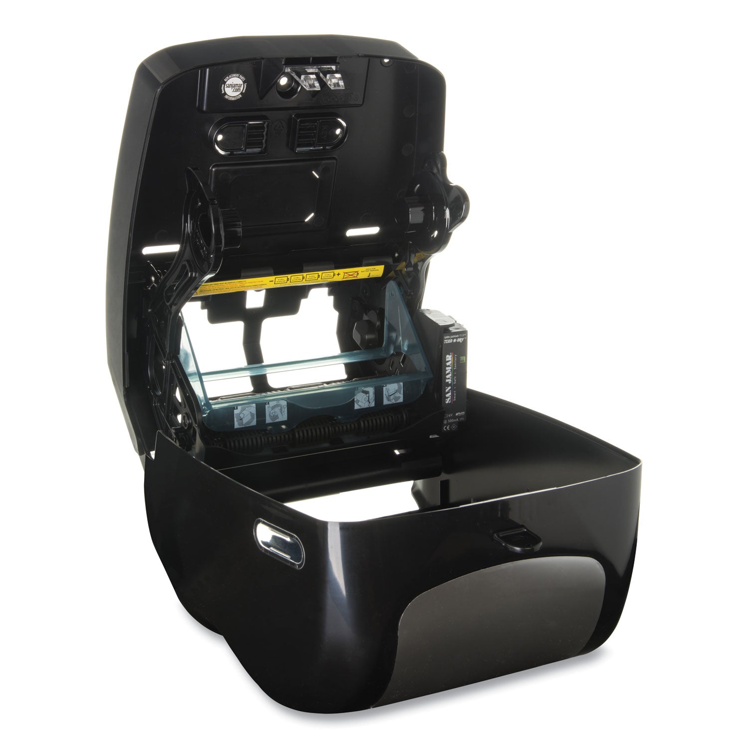 San Jamar® Tear-N-Dry Touchless Roll Towel Dispenser, 16.75 X 10 X 12.5, Black/silver - Bloom Skins