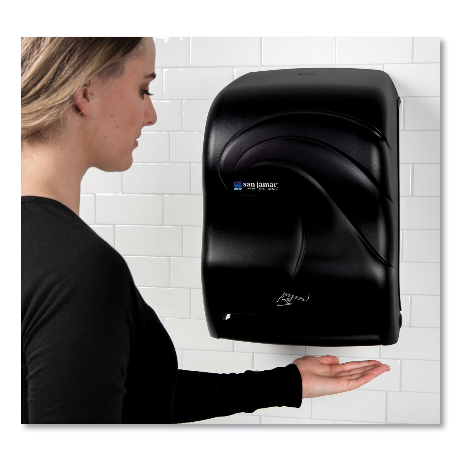 San Jamar® Smart System With Iq Sensor Towel Dispenser, 11.75 X 9.25 X 16.5, Black Pearl