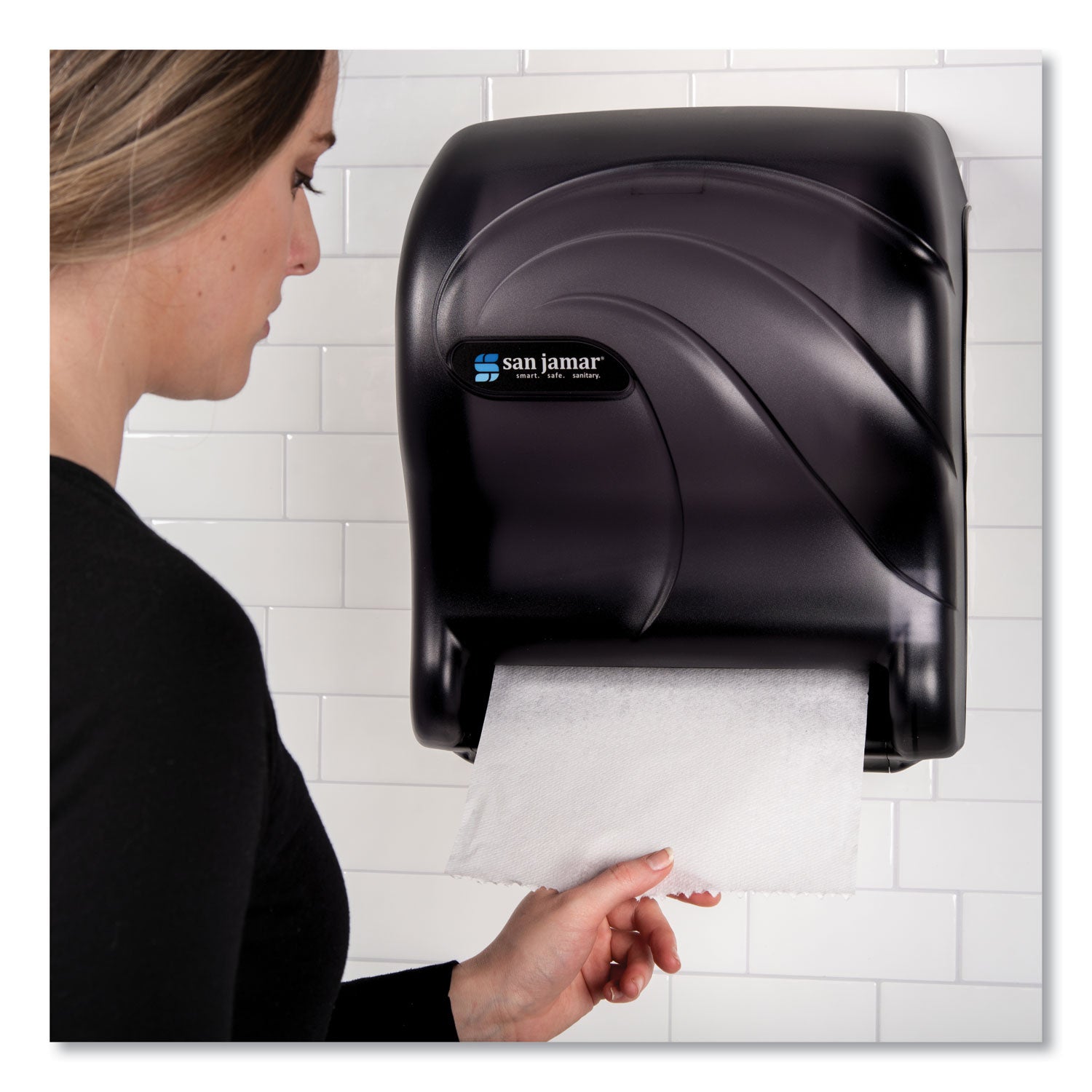 San Jamar® Tear-N-Dry Essence Touchless Towel Dispenser, 11.75 X 9.13 X 14.44, Black Pearl
