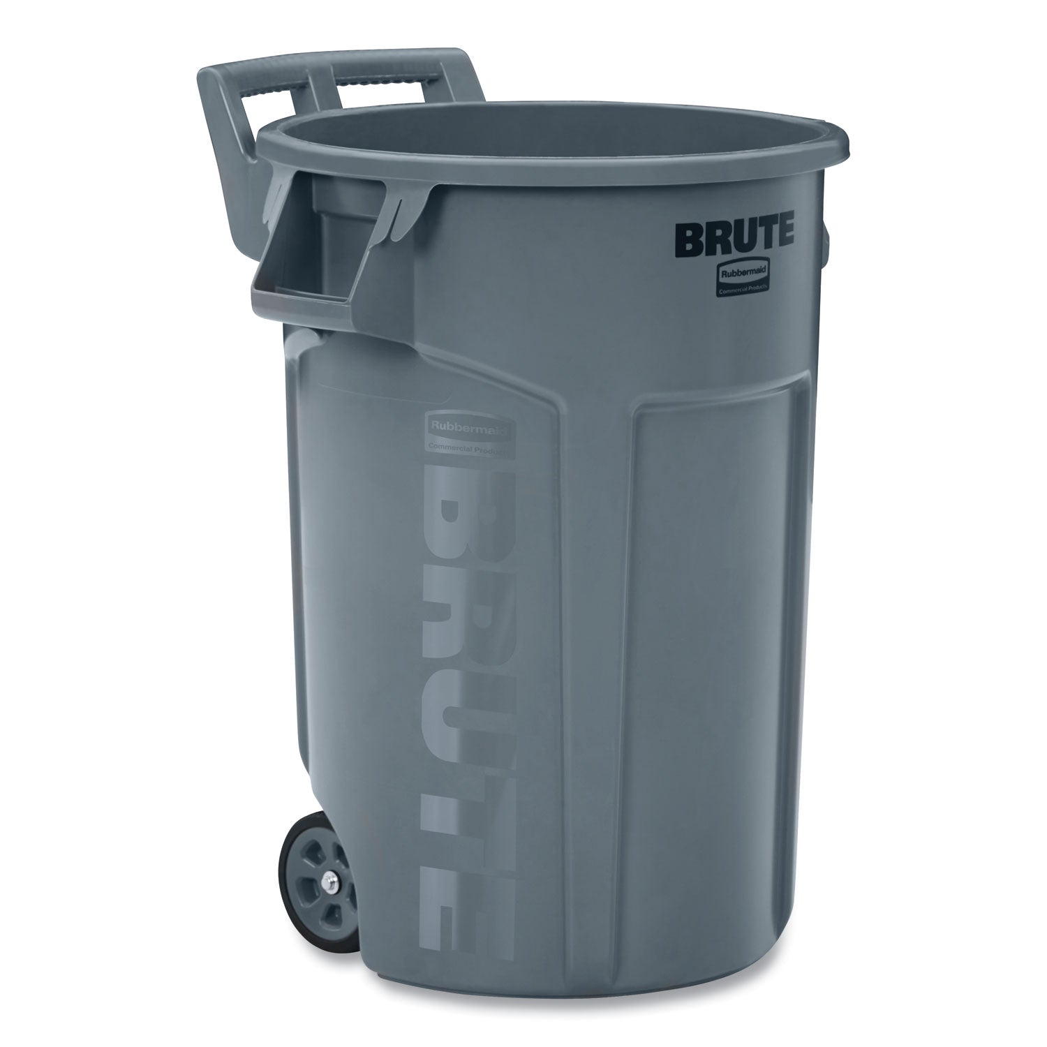 Vented Wheeled Brute Container | 44 Gal, Gray