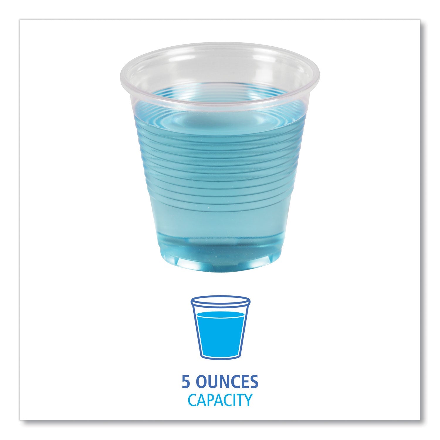 Boardwalk® Translucent Plastic Cold Cups, 5 oz, 100/Pack