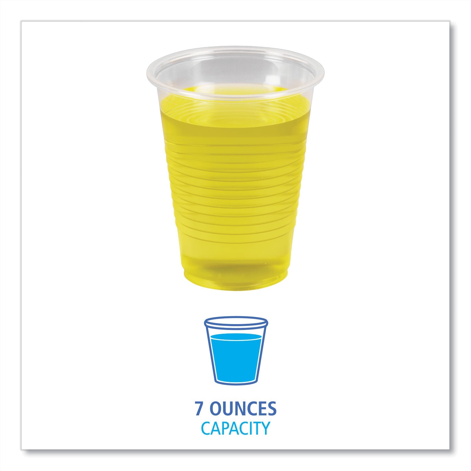 Boardwalk® Translucent Plastic Cold Cups, 7 oz, 100/Pack