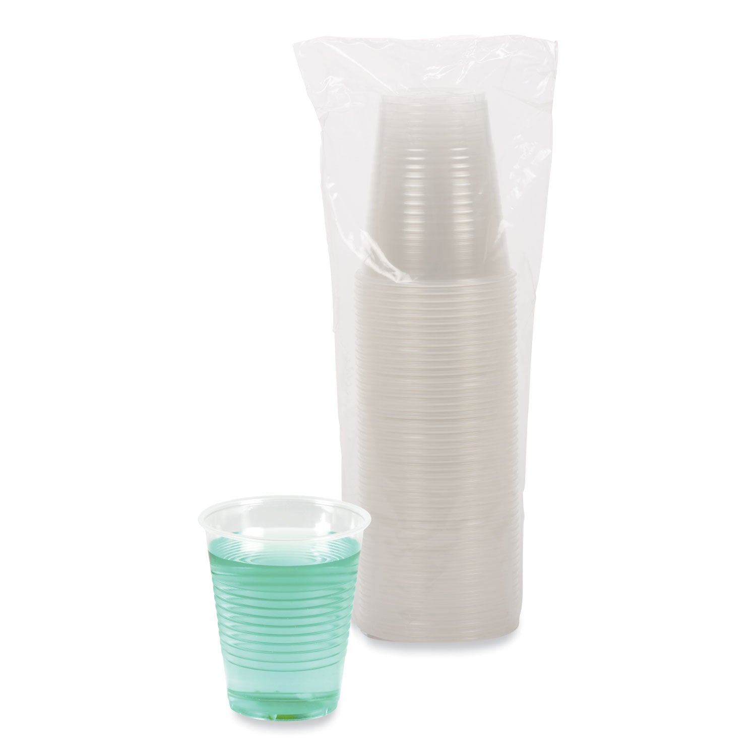 Boardwalk® Translucent Plastic Cold Cups, 12 oz, 50/Sleeve, 20 Sleeves/Carton