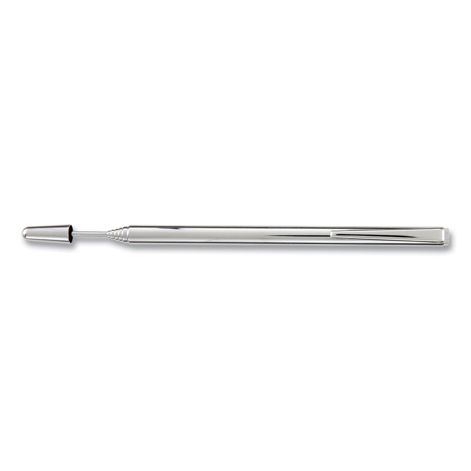 Apollo® Slimline Pen-Size Pocket Pointer With Clip, Extends To 24.5", Silver