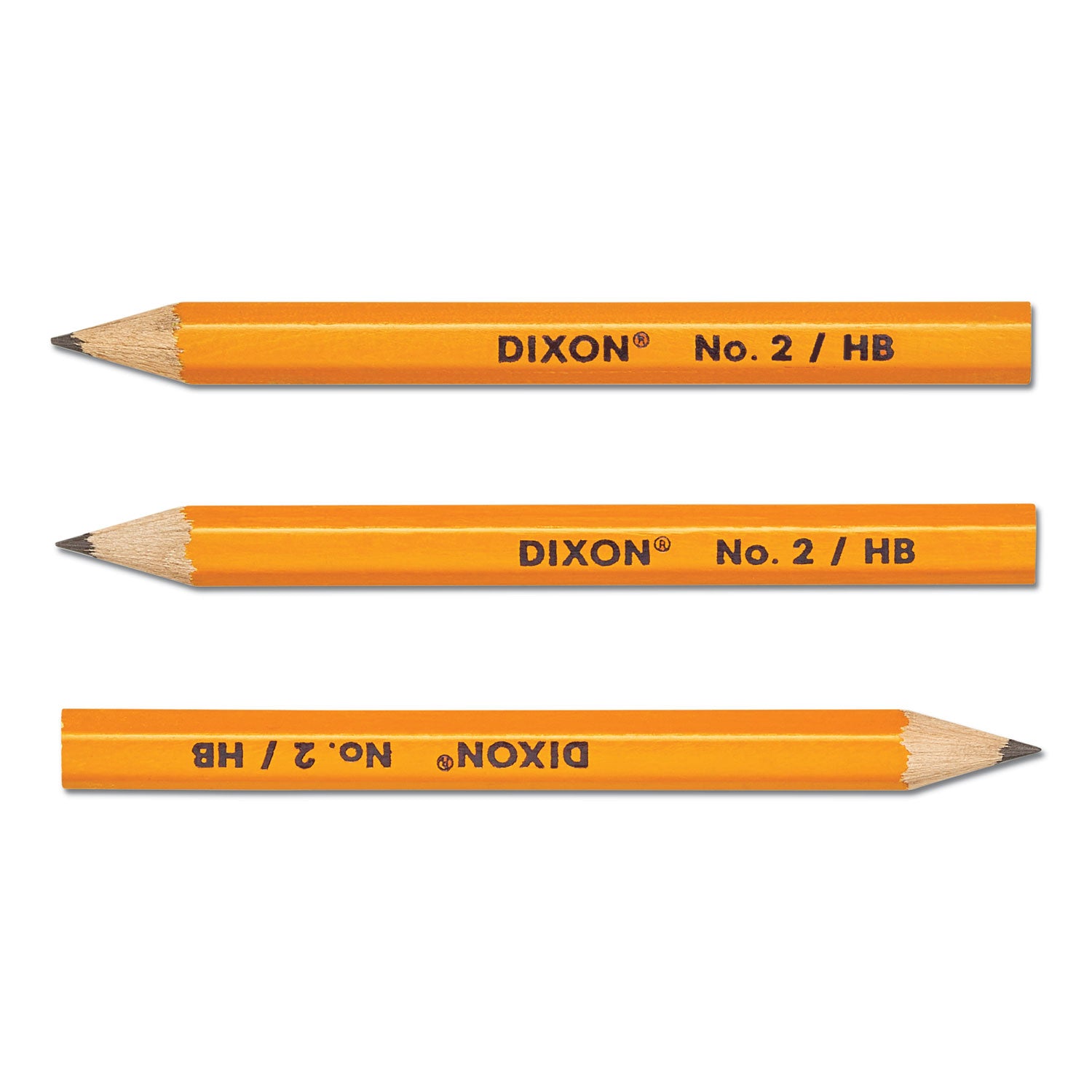 Dixon® Golf Wooden Pencils, 0.7 Mm, Hb (#2), Black Lead, Yellow Barrel, 144/box