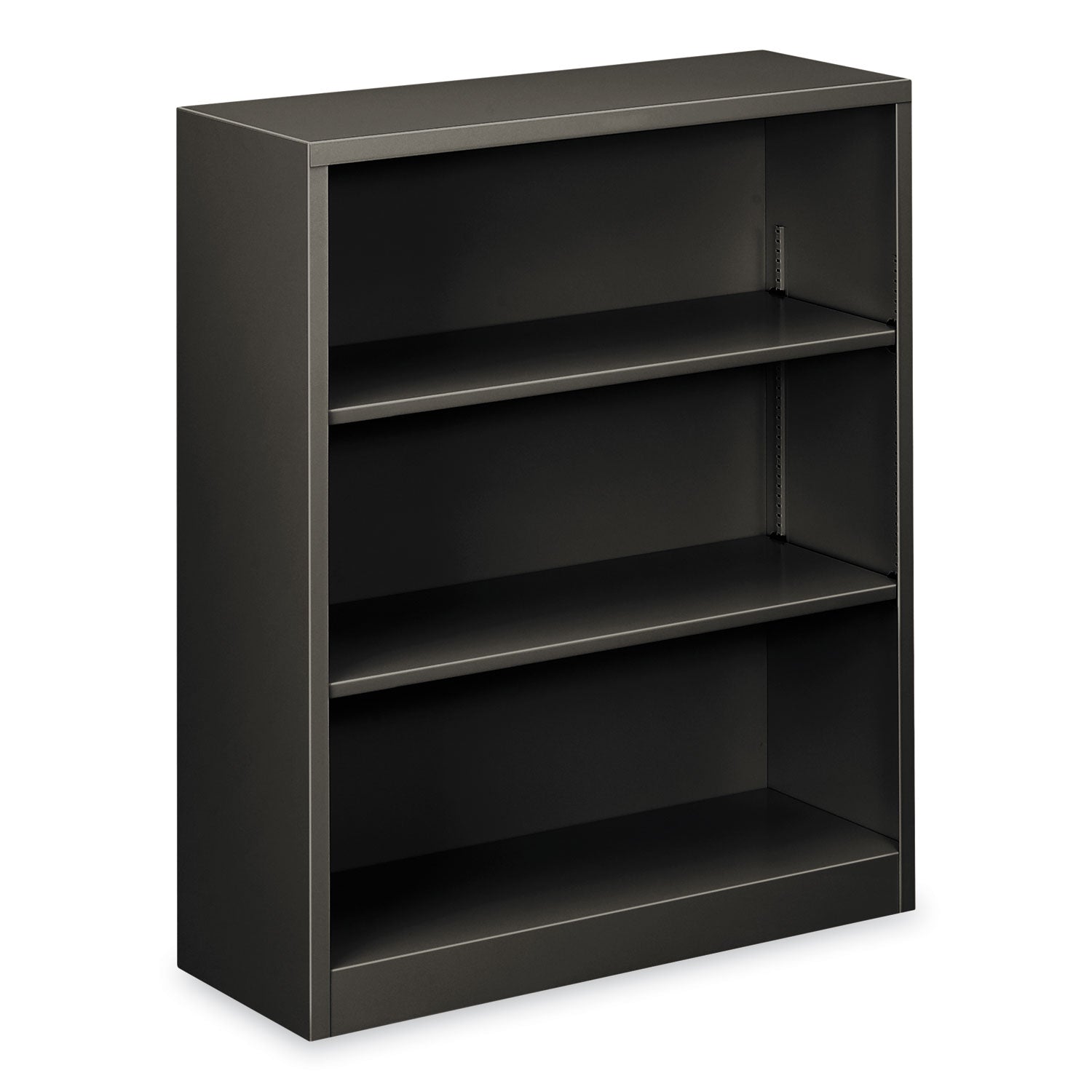 HON® Metal Bookcase | Three-Shelf Charcoal