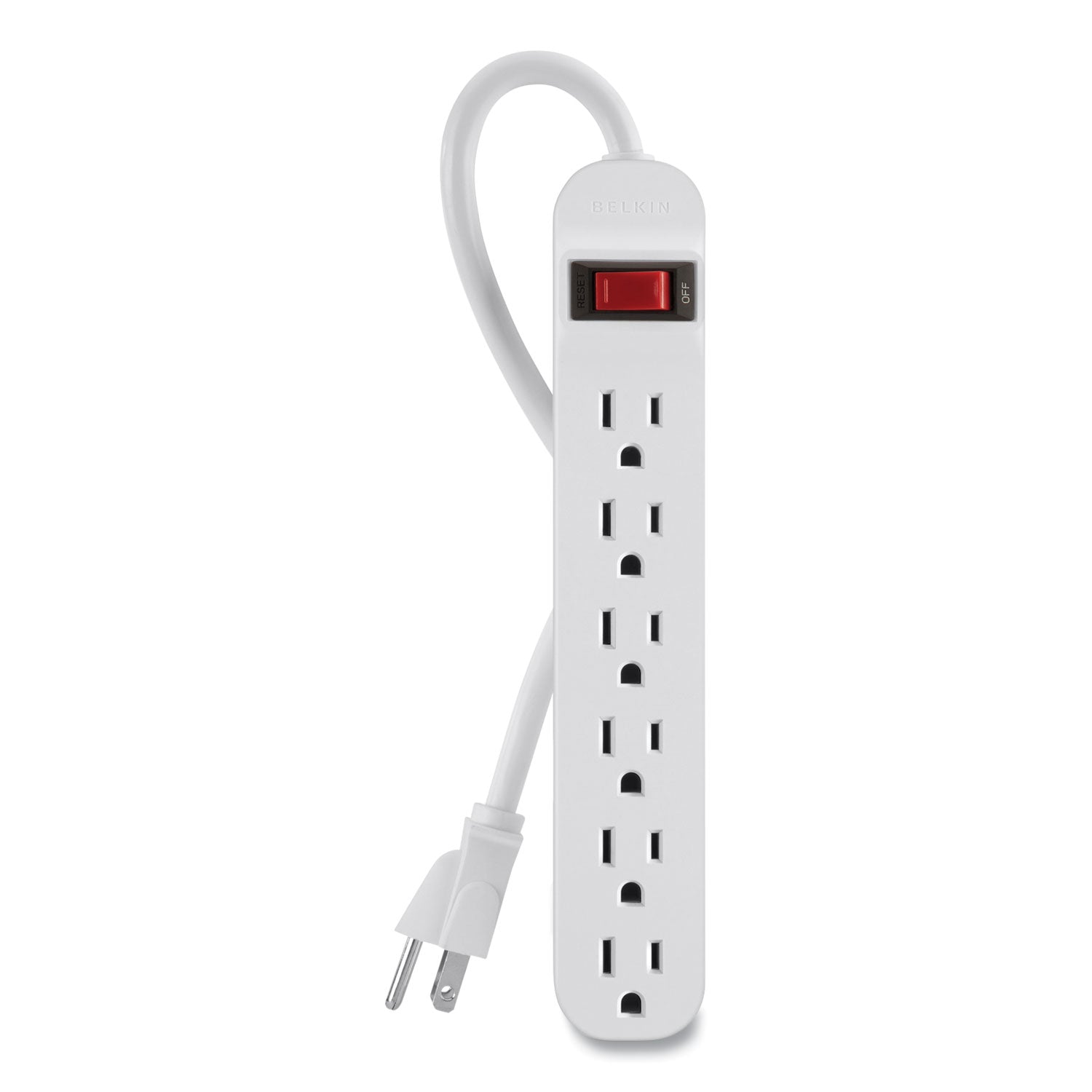 6-Outlet Power Strip | 3ft Cord, White, Belkin®
