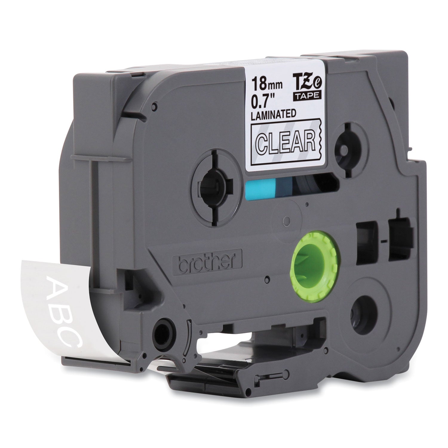 Brother P-Touch® Tze Standard Adhesive Laminated Labeling Tape, 0.7" X 26.2 Ft, White On Clear - Bloom Skins