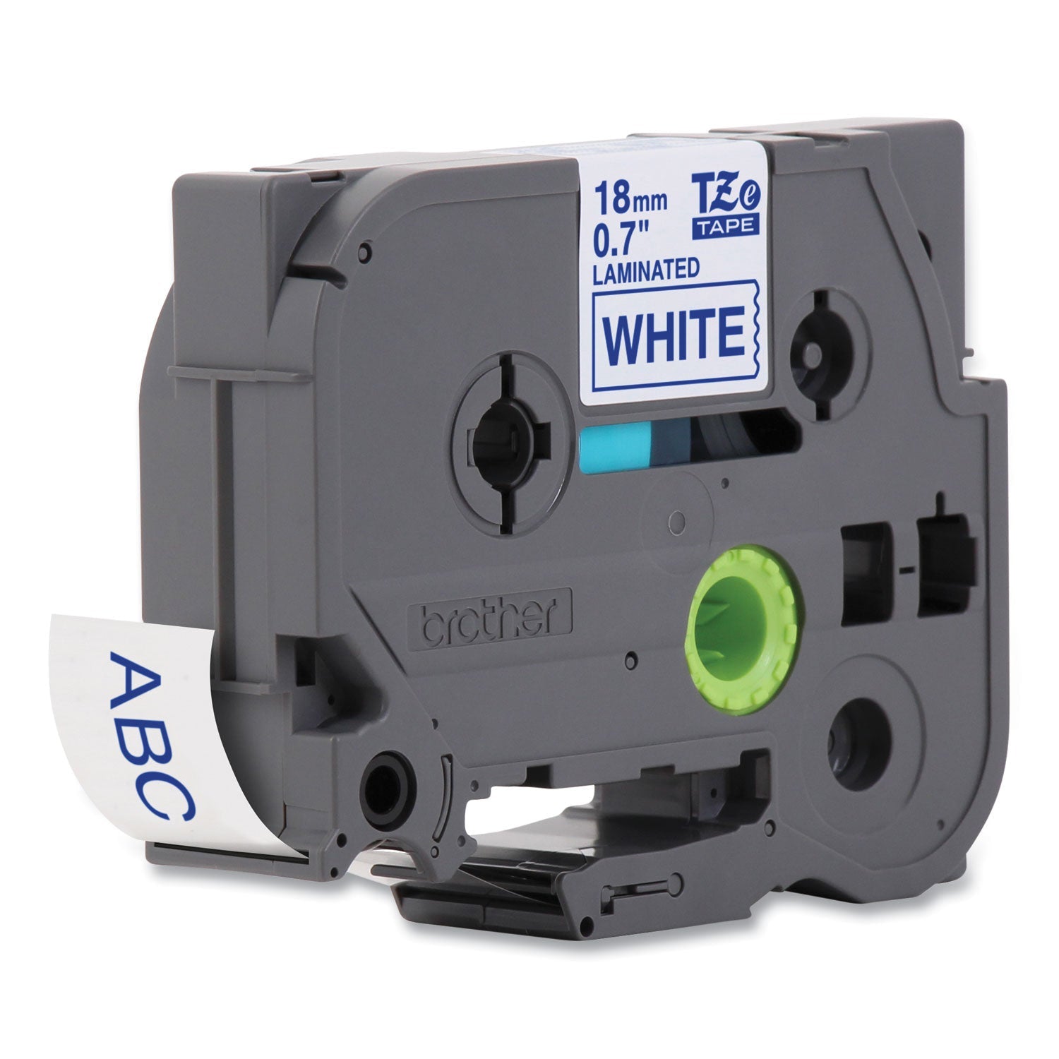 Brother P-Touch® Tze Standard Adhesive Laminated Labeling Tape, 0.7" X 26.2 Ft, Blue On White - Bloom Skins