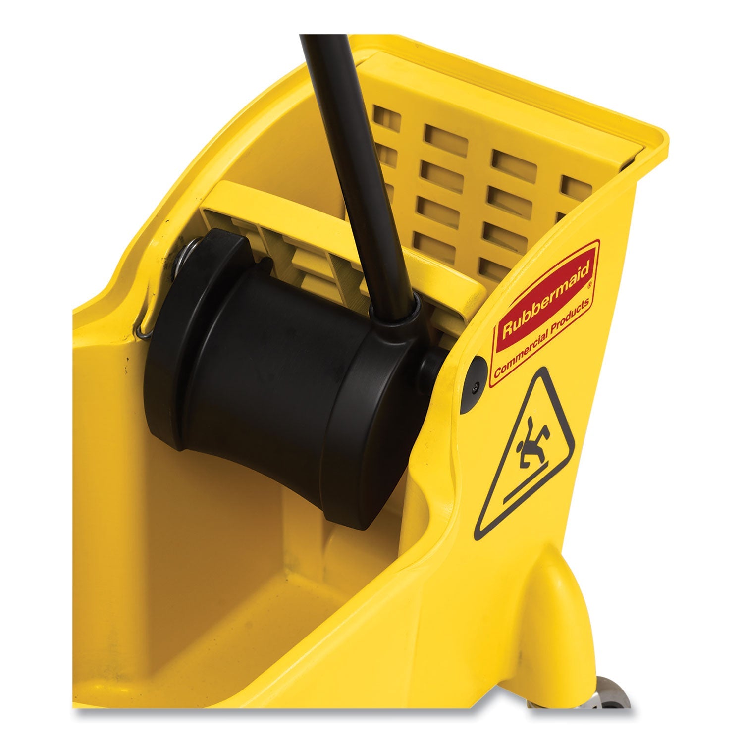 Rubbermaid® Commercial Tandem 31-Quart Bucket/Wringer Combo, Reverse, Yellow