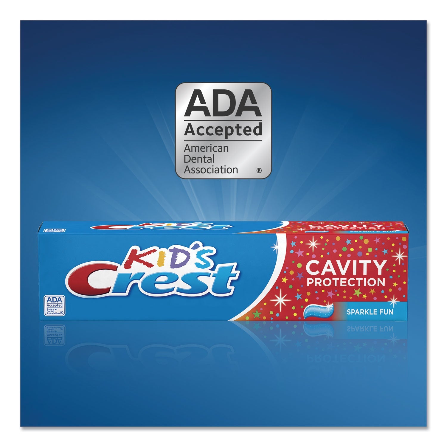 Crest® Kids' Sparkle Toothpaste, Blue, Bubblegum Flavor, 0.85 Oz Tube, 72/carton