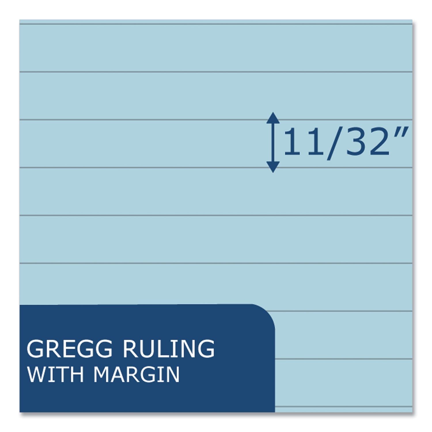 Roaring Spring® Enviroshades Steno Notepad, Gregg Rule, White Cover, 80 Blue 6 X 9 Sheets, 4/pack - Bloom Skins