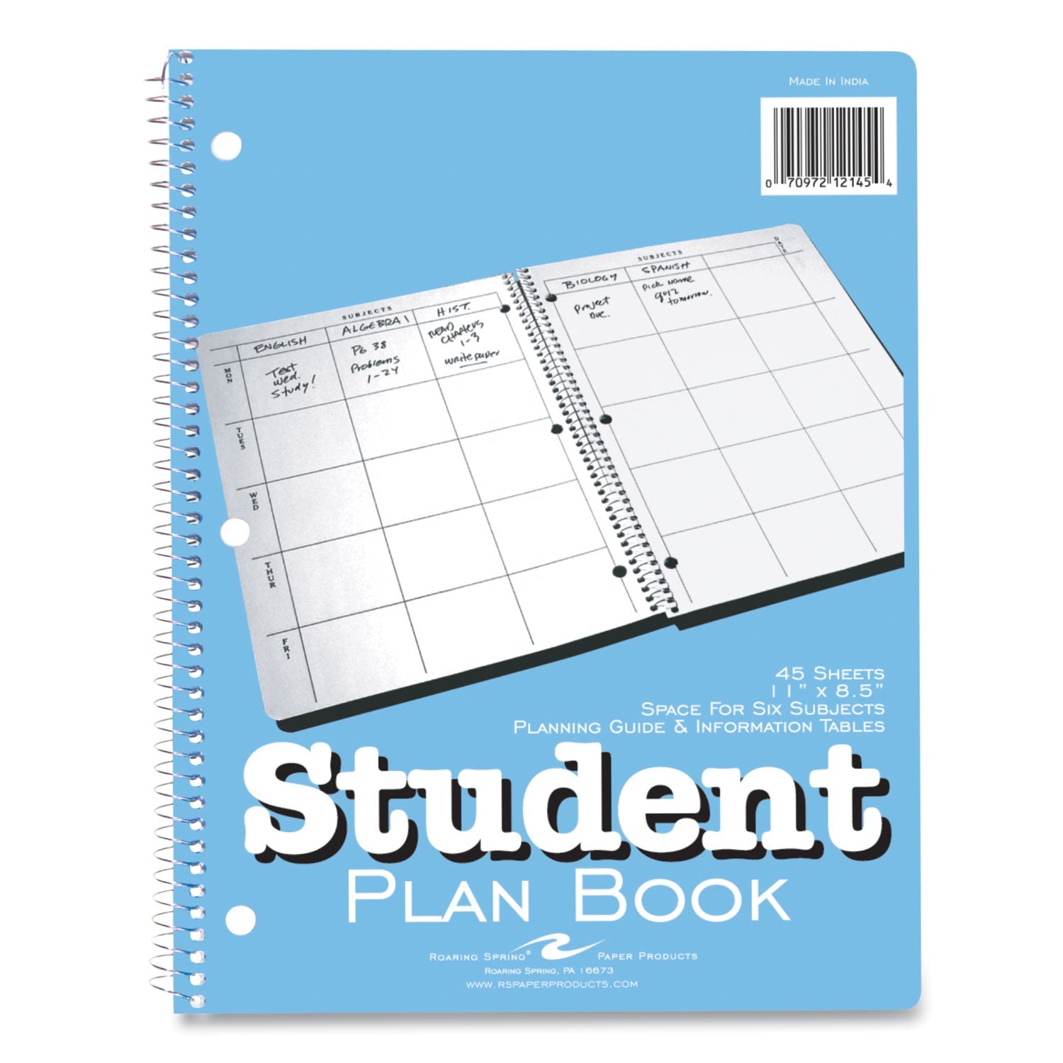 Student Plan Book | 40-Weeks, Six-Subject Day
