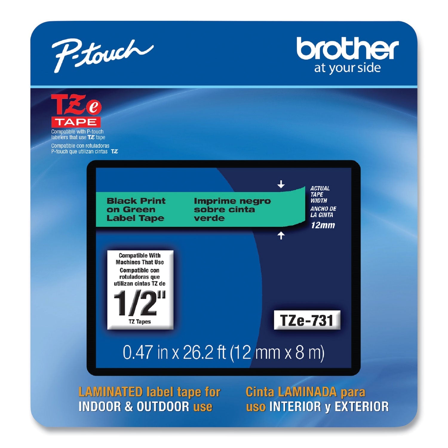 Tze Laminated Removable Label Tapes | Blue