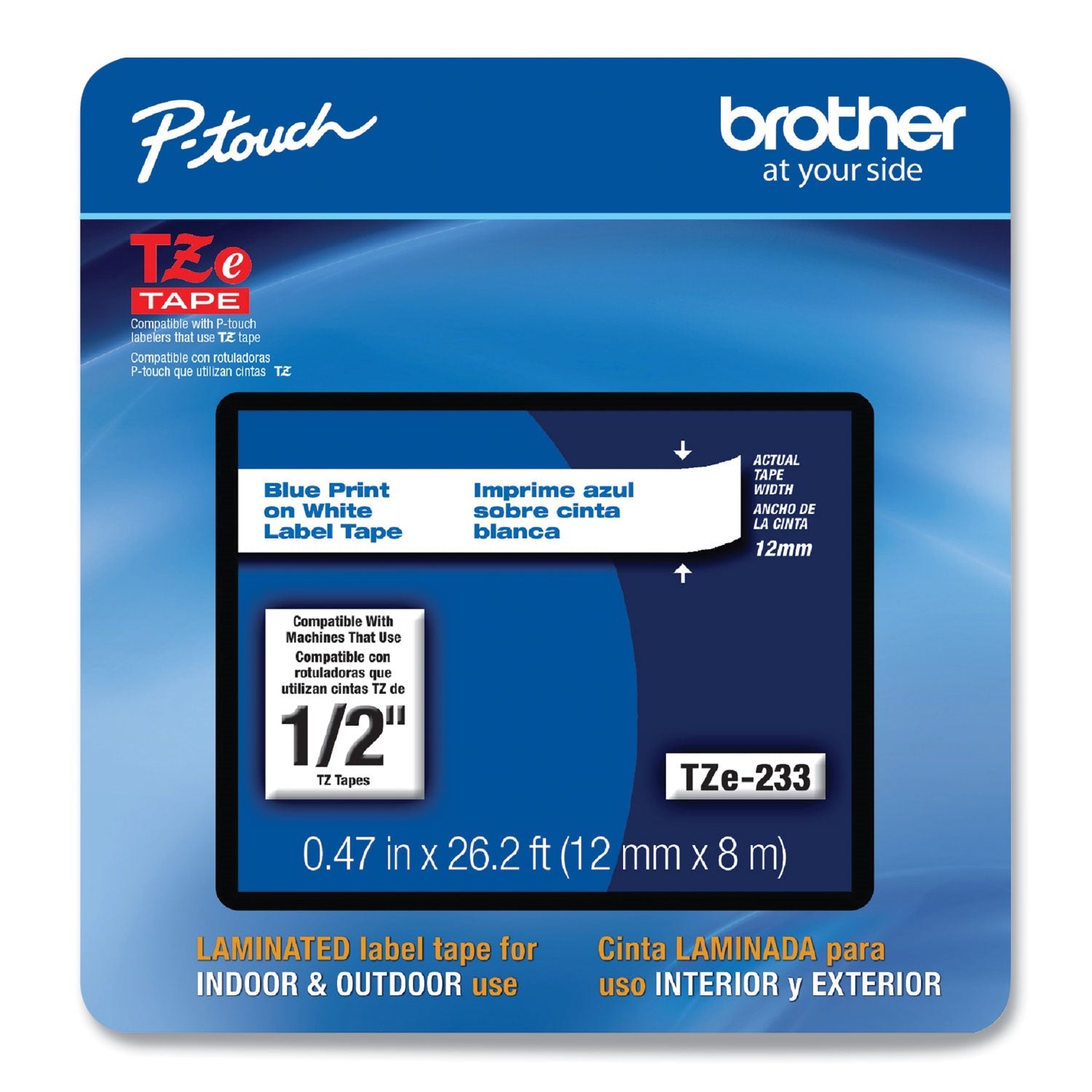 Brother P-Touch Tze Removable Label Tapes | Blue