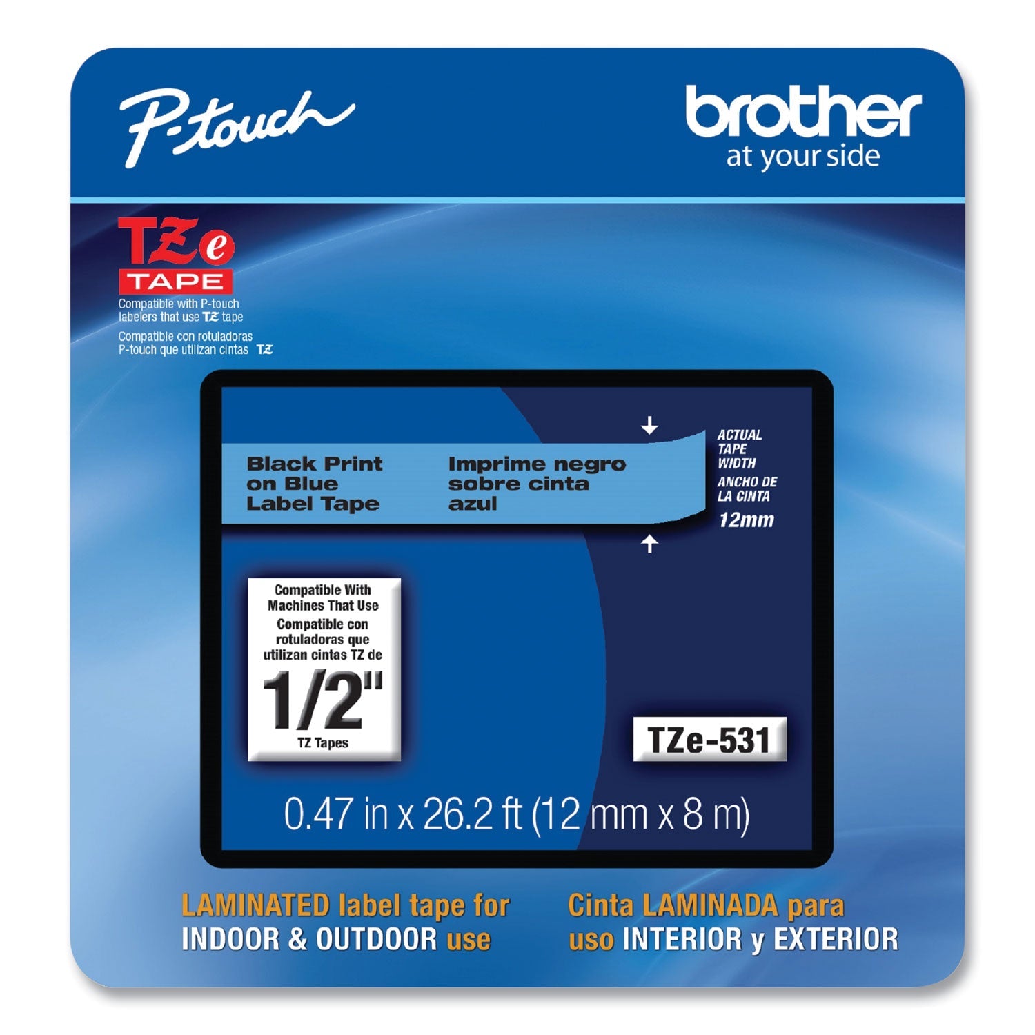 Tze Laminated Removable Label Tapes | Blue