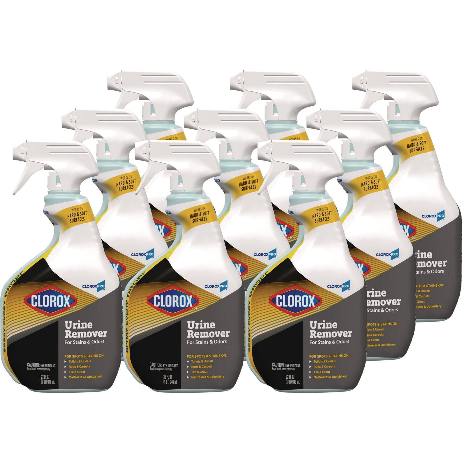 Clorox® CloroxPro Urine Remover for Stains and Odors, 32 oz Spray Bottle, 9/Carton