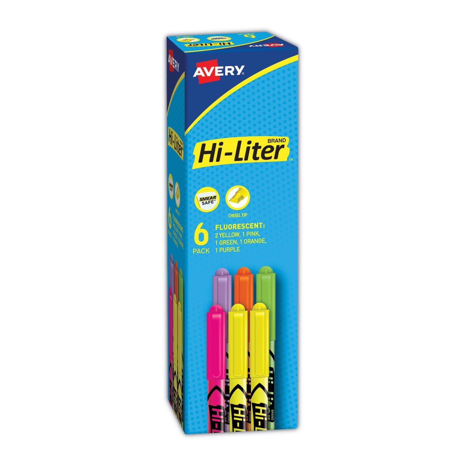 Hi-Liter Pen-Style Highlighters | Assorted, 6/set